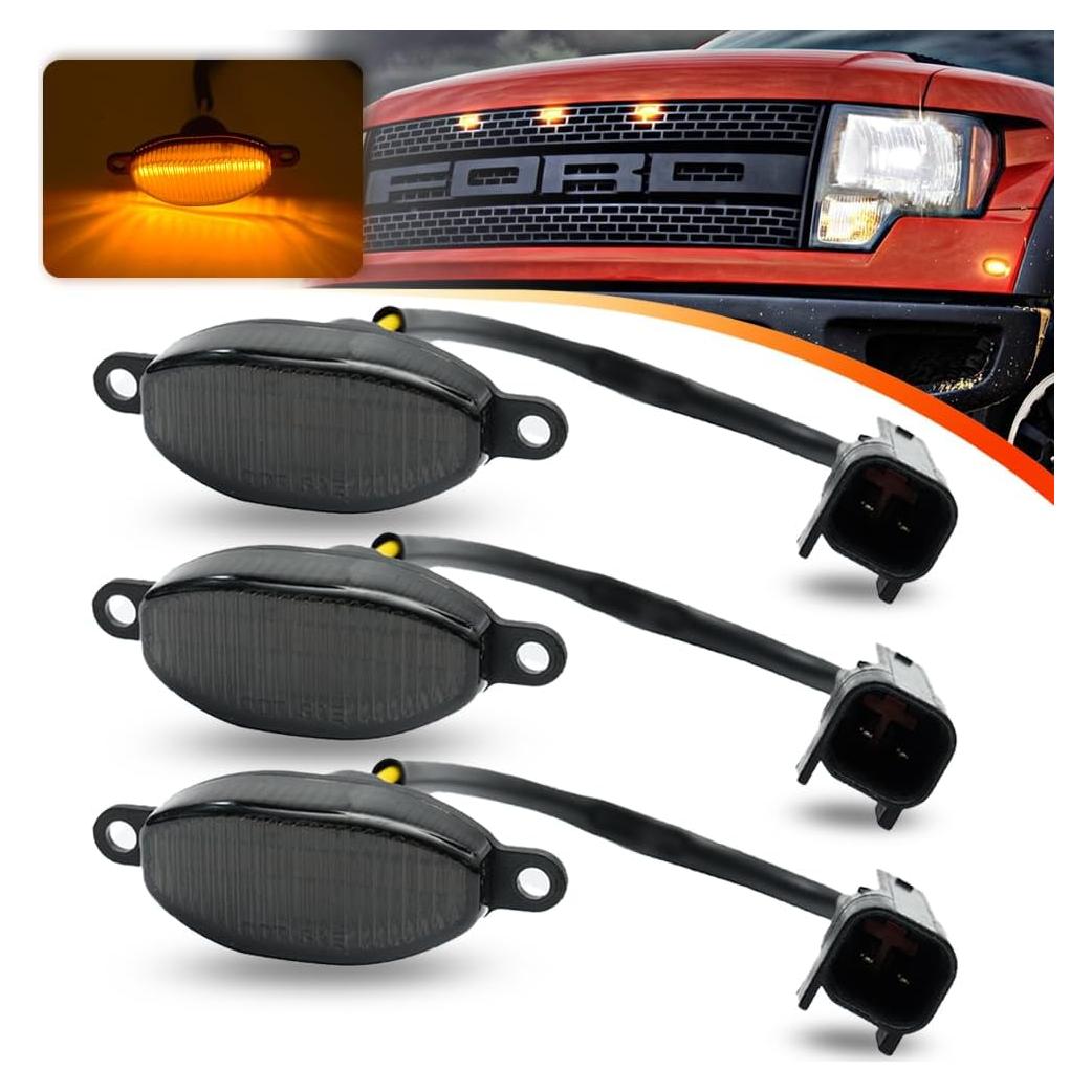 Luces LED NJSBYL Ámbar para Ford F150 Raptor 2010-2019