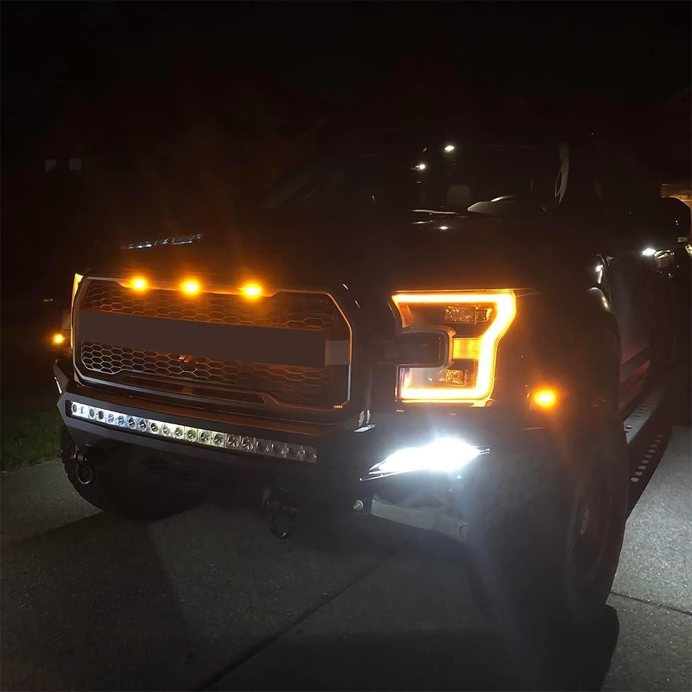 Luces de Rejilla LED AUXLIGHT Ámbar 3PCS para F150 y RAM 1500