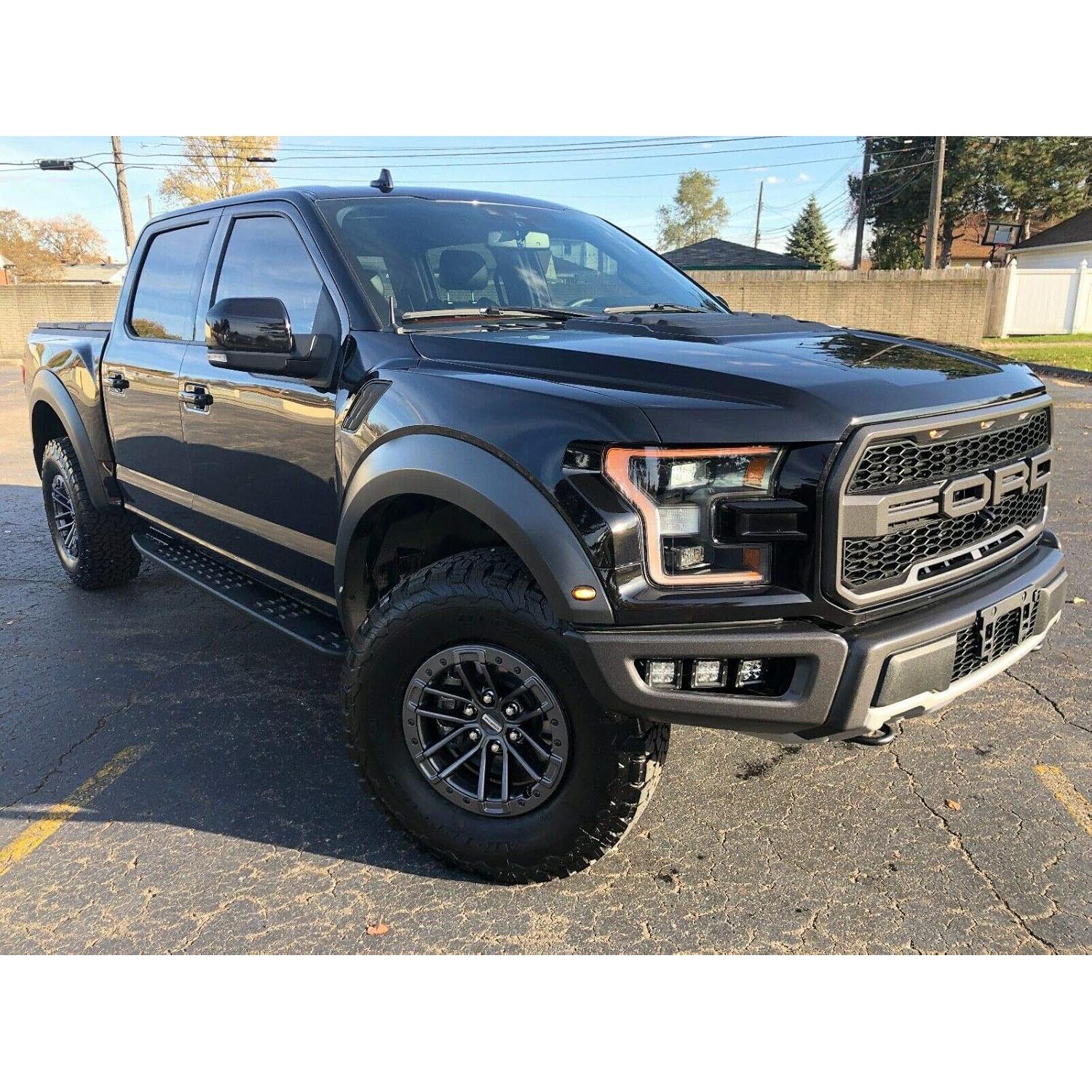 Kit de Luz de Marcador Lateral LED iJDMTOY Ámbar para Ford Raptor 2017-2020