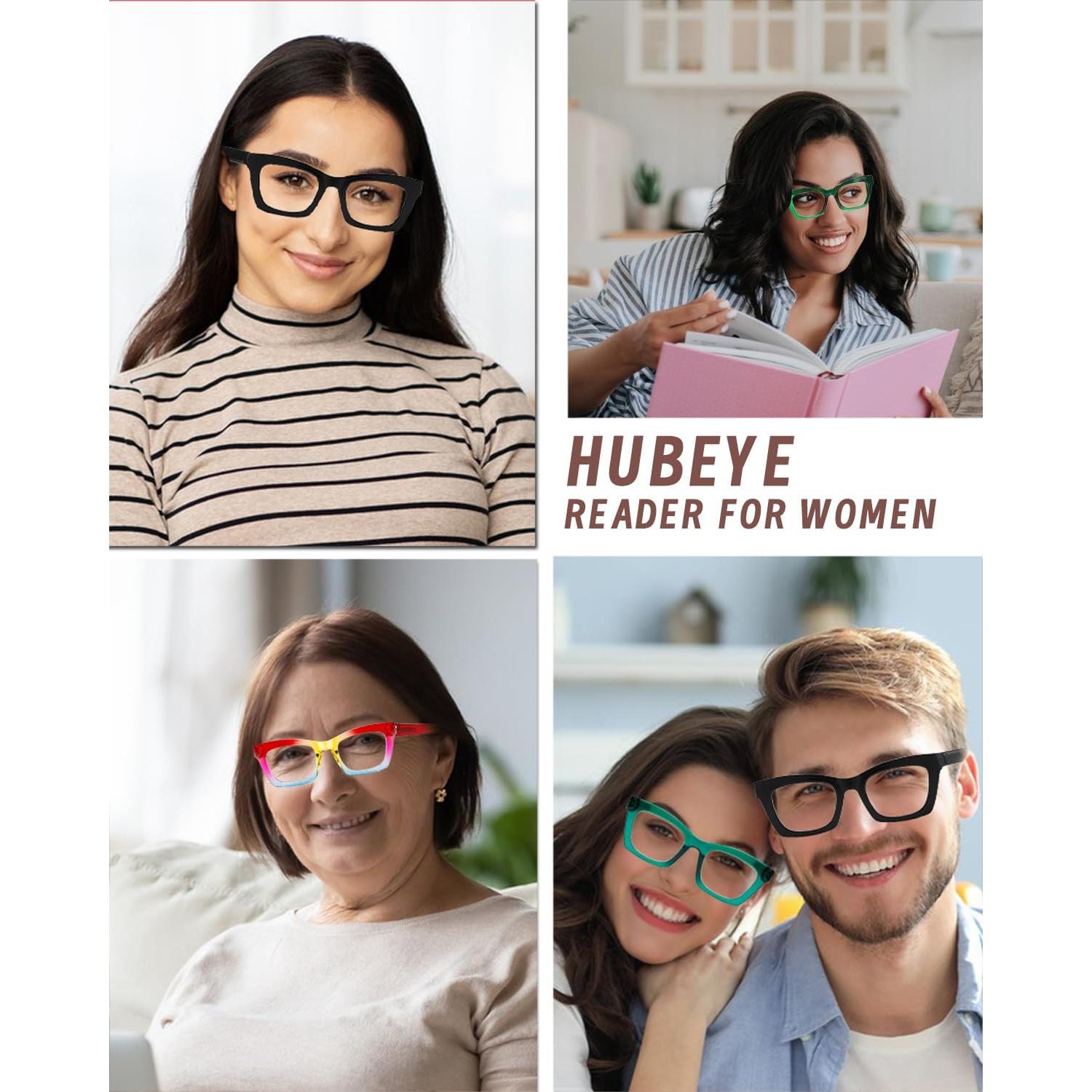 Gafas de lectura Hubeye 3 Pack +1.75 con bloqueo luz azul