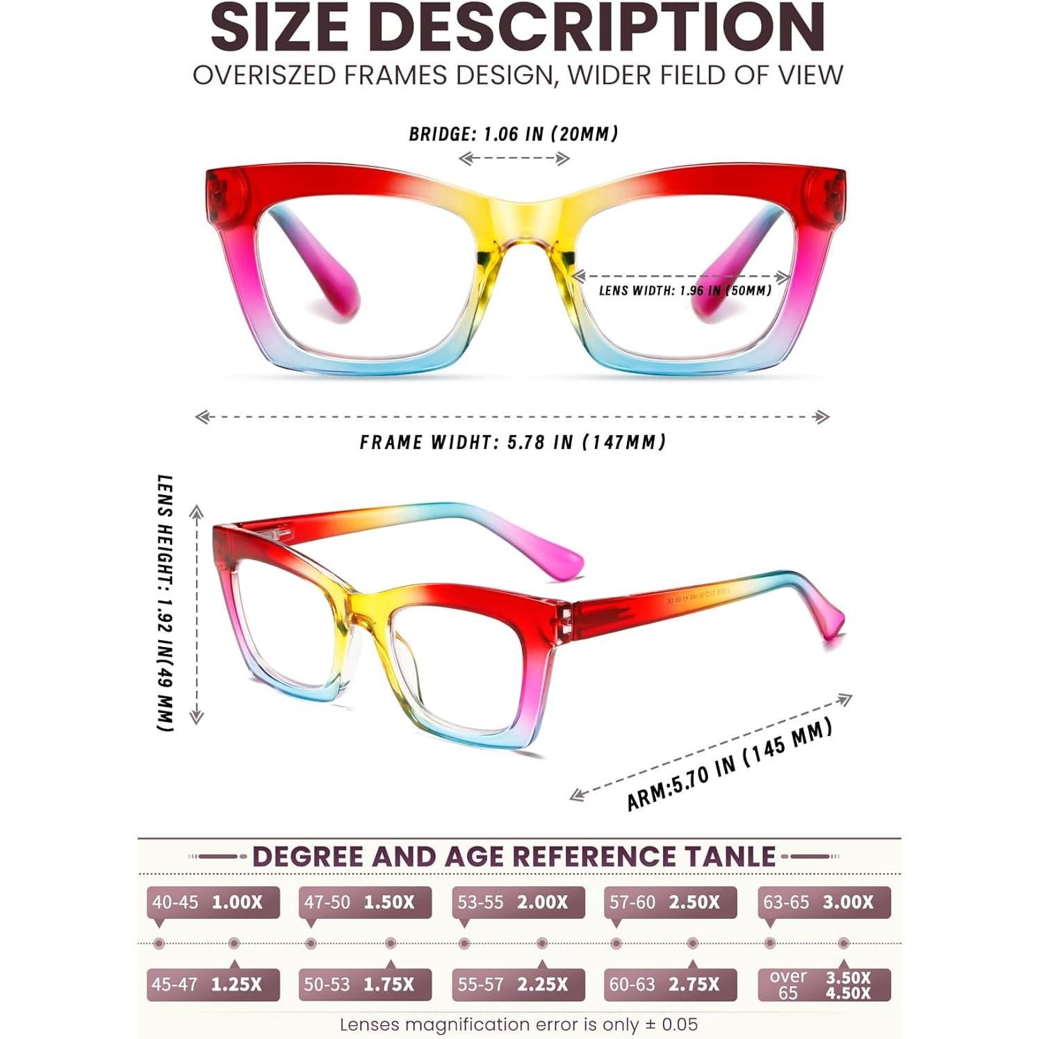 Gafas de lectura Hubeye 3 Pack +1.75 con bloqueo luz azul