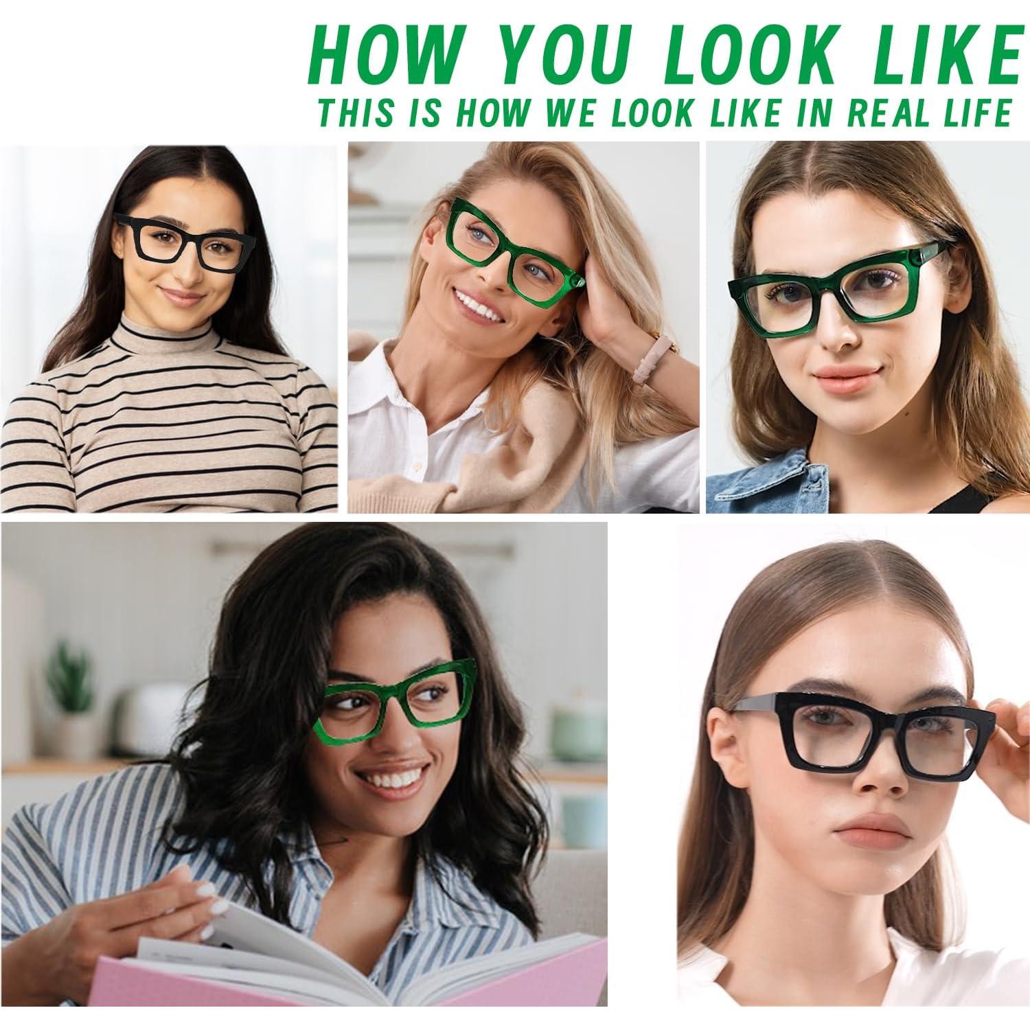 Gafas de Lectura Hubeye Estilo Oprah 1.75 con Luz Azul