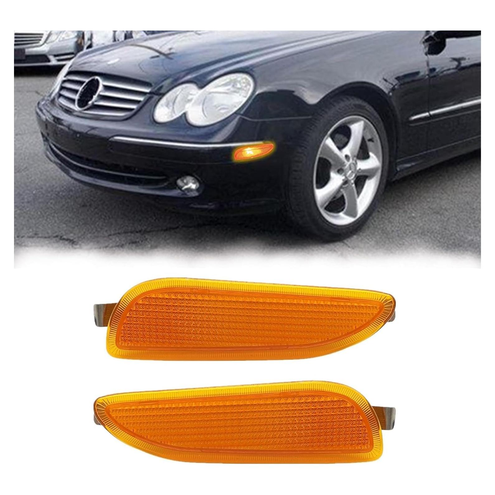 Lámpara de Marcador Lateral AOUTTUOA 2Pcs Amarillo Compatible Mercedes