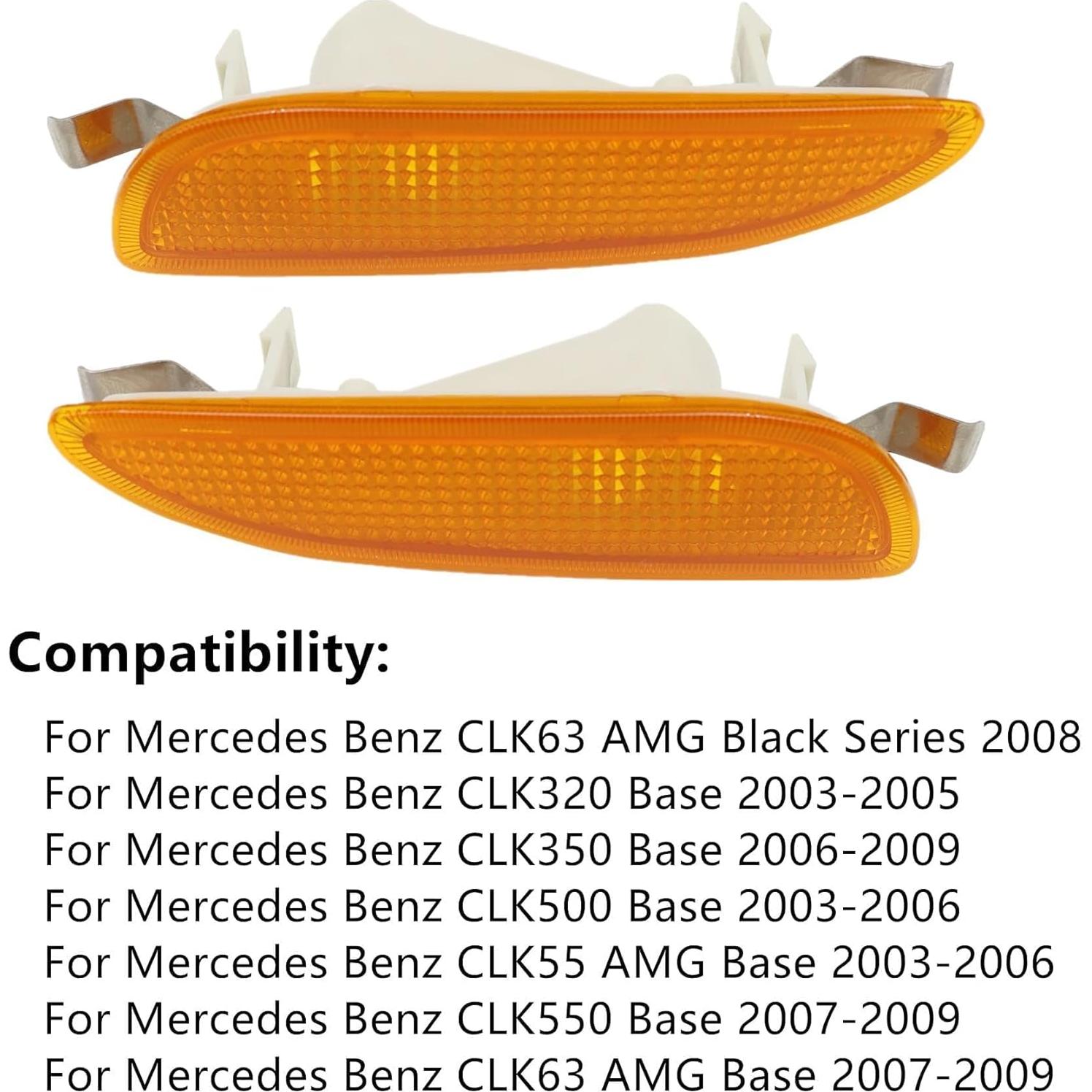 Lámpara de Marcador Lateral AOUTTUOA 2Pcs Amarillo Compatible Mercedes