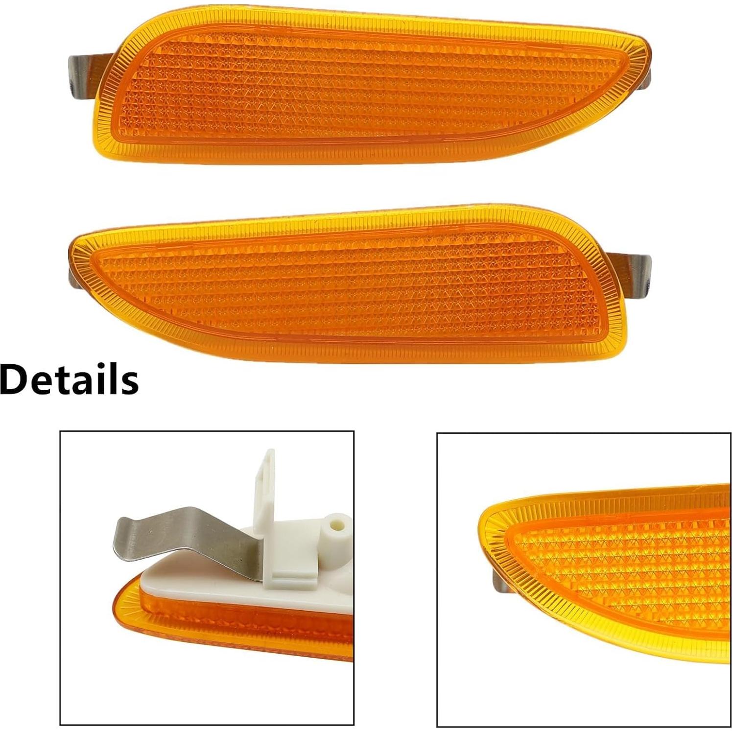 Lámpara de Marcador Lateral AOUTTUOA 2Pcs Amarillo Compatible Mercedes