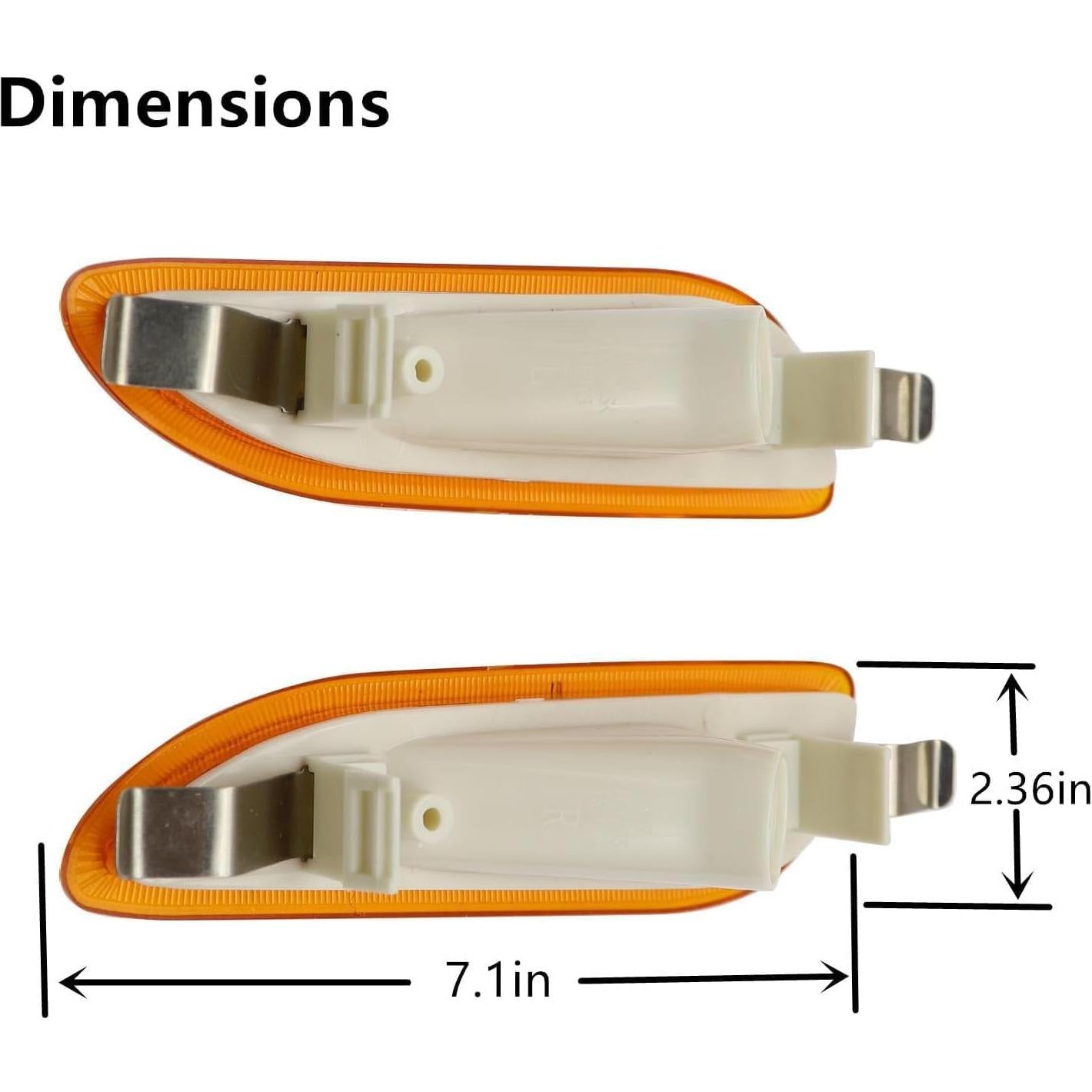 Lámpara de Marcador Lateral AOUTTUOA 2Pcs Amarillo Compatible Mercedes
