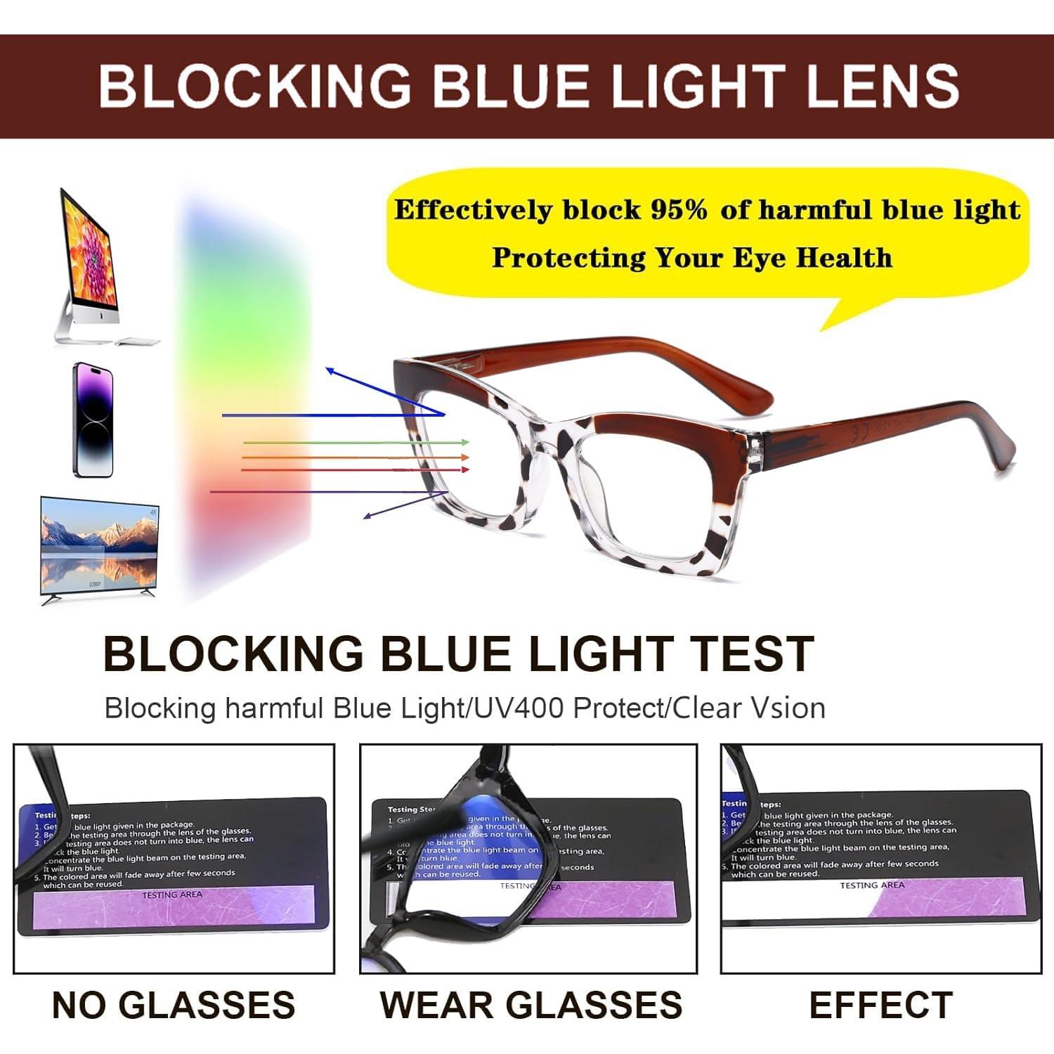 Gafas de Lectura Hubeye Estilo Oprah +2.75 Luz Azul