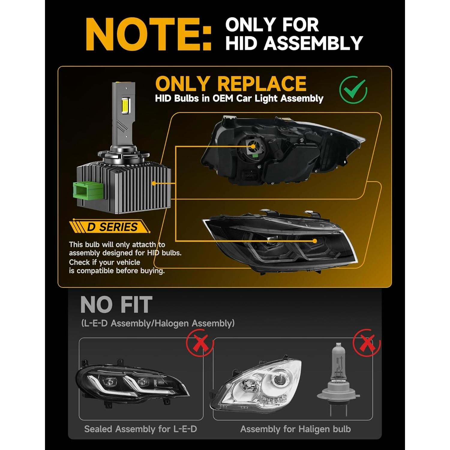 Bombillas D3S HID TOPLYGS 24000LM 6000K para Audi 2014-2017