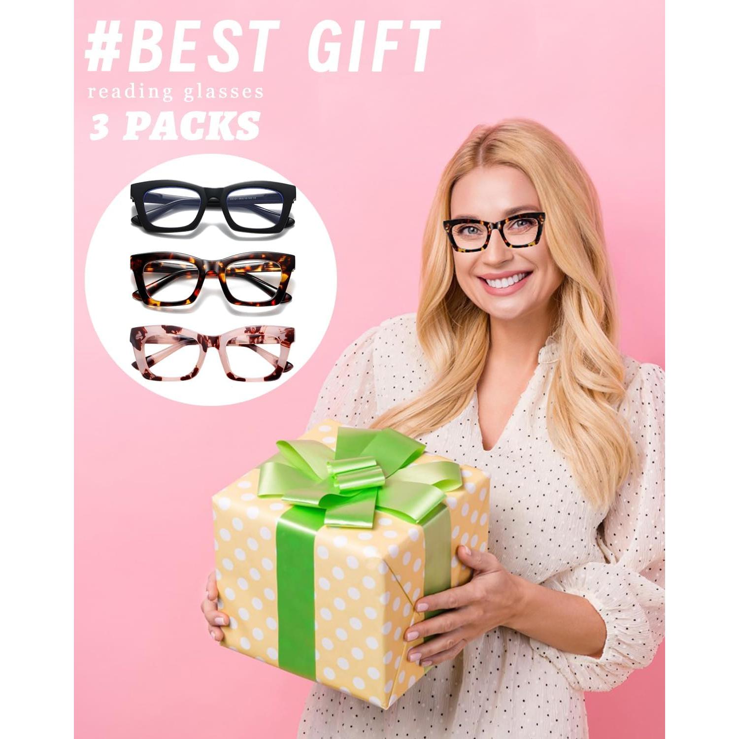 Gafas de Lectura Hubeye 3 Pack +1.75 Luz Azul Unisex