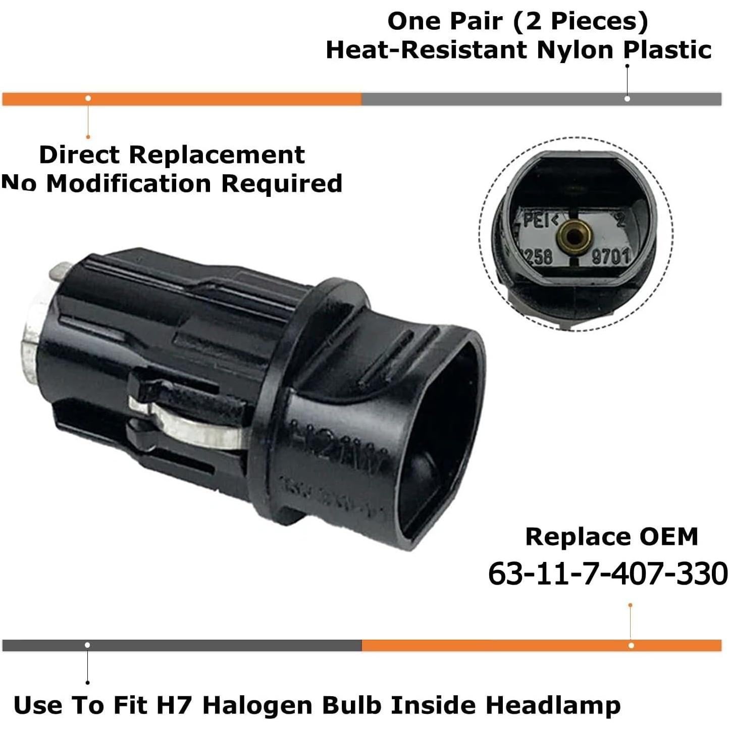 Adaptadores de Socket de Bombilla H21W BAY9S iJDMTOY para BMW