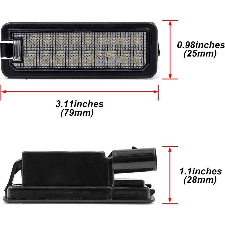 2 Luces de Placa de Licencia LED Mingrui para VW y Seat