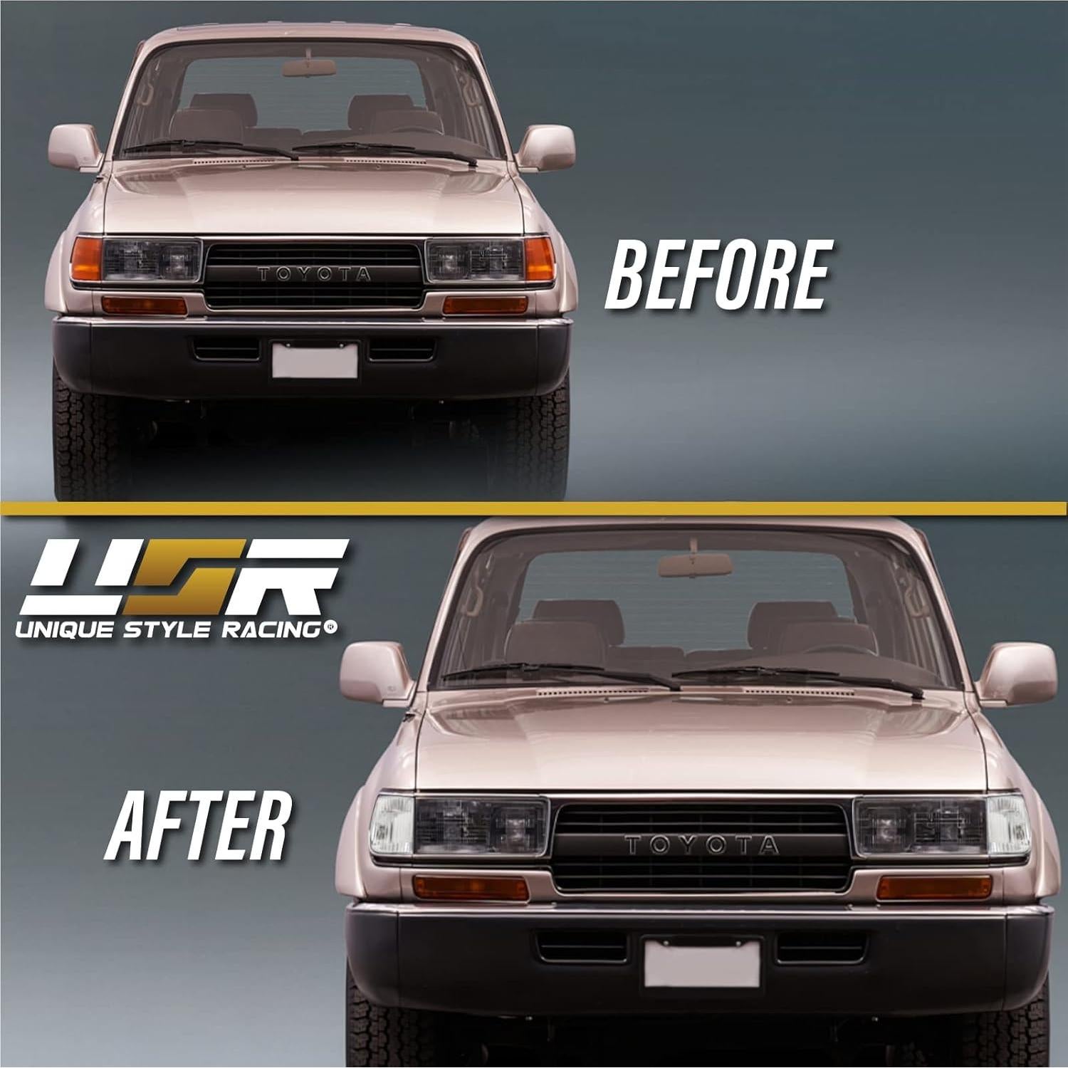 Juego de Luces de Esquina Delanteras USR para Toyota FJ80 1991-1997