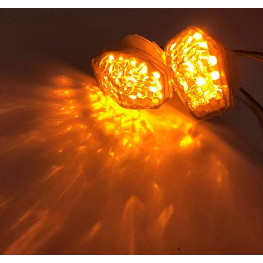 Indicadores LED Ahumados SAMDO para Motocicleta 12V - 2 Piezas