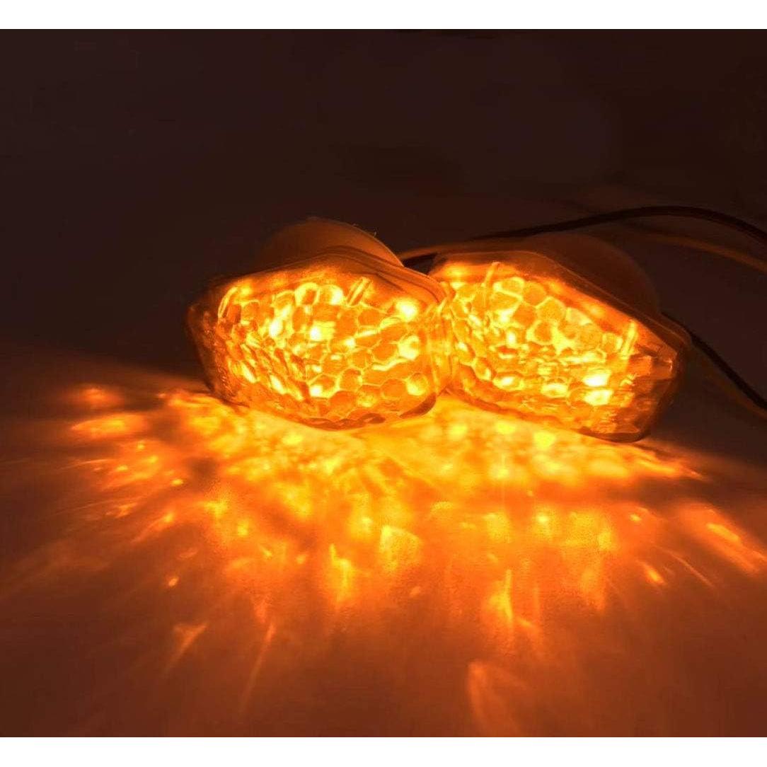 Indicadores LED Ahumados SAMDO para Motocicleta 12V - 2 Piezas