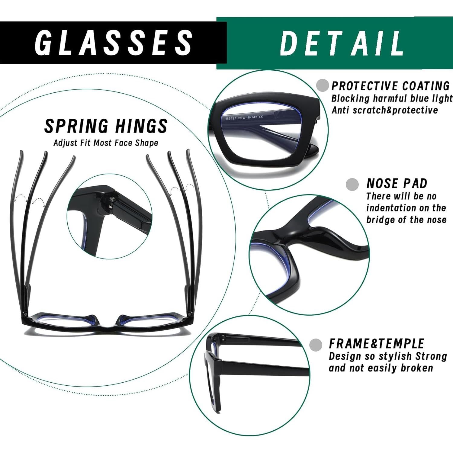 Gafas de Lectura Progresivas Hubeye 3 Pack +1.0 UV400