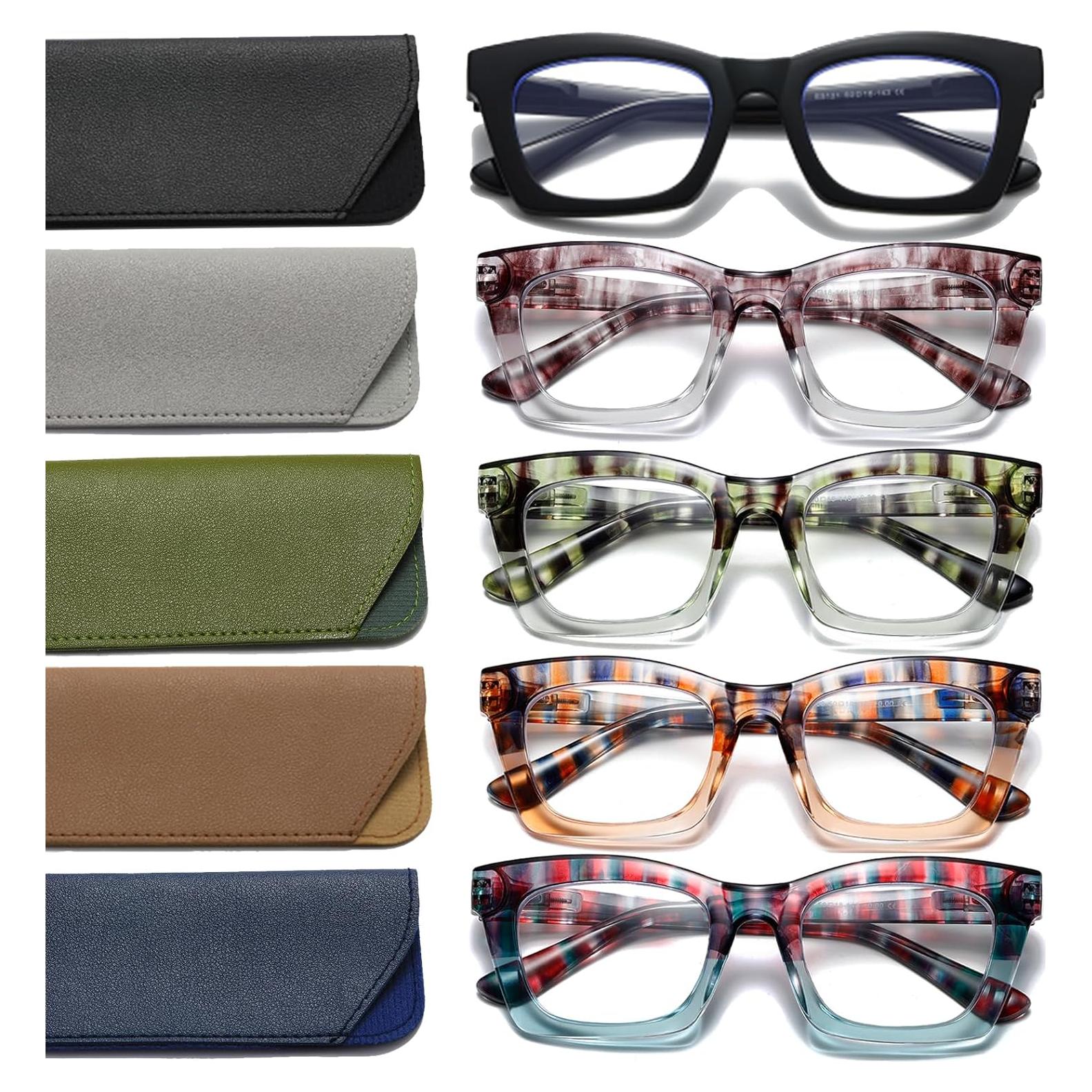 Gafas de Lectura Hubeye 5 Pares +3.0 Anti-Luz Azul