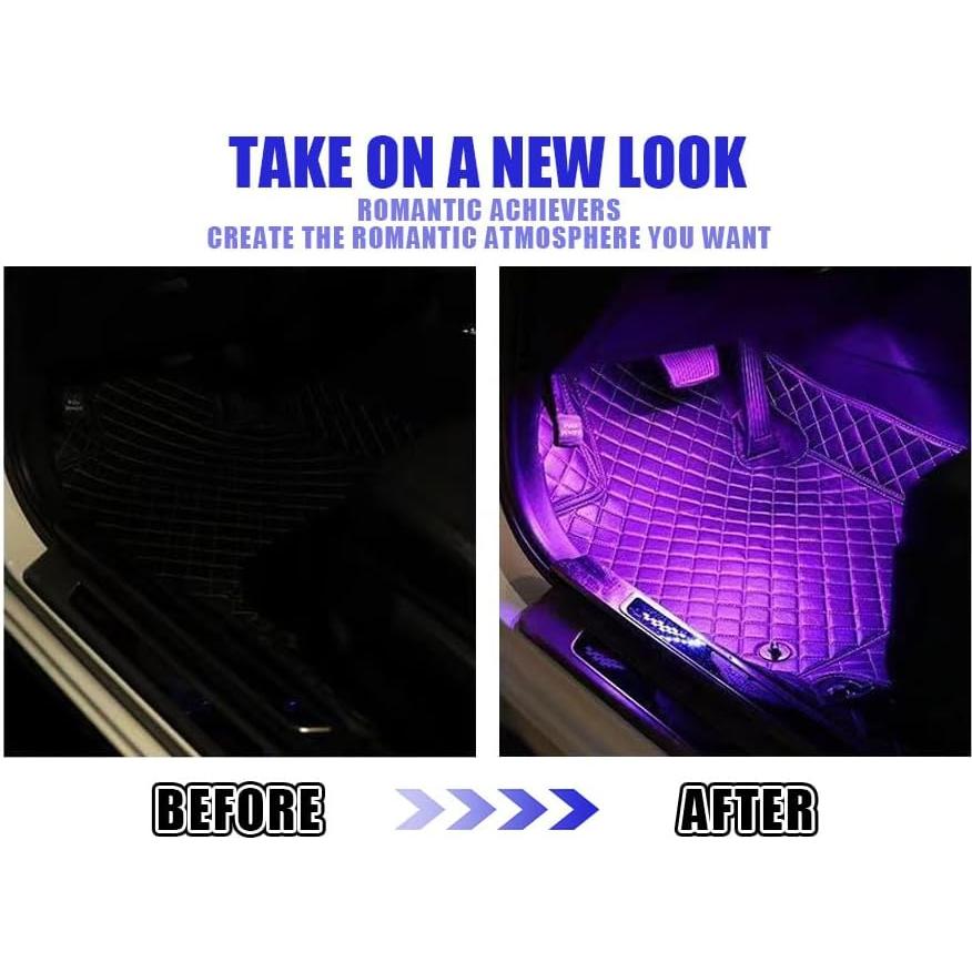 Luces LED de Interior para Auto Ongfuwu 48 LED RGB Control Remoto