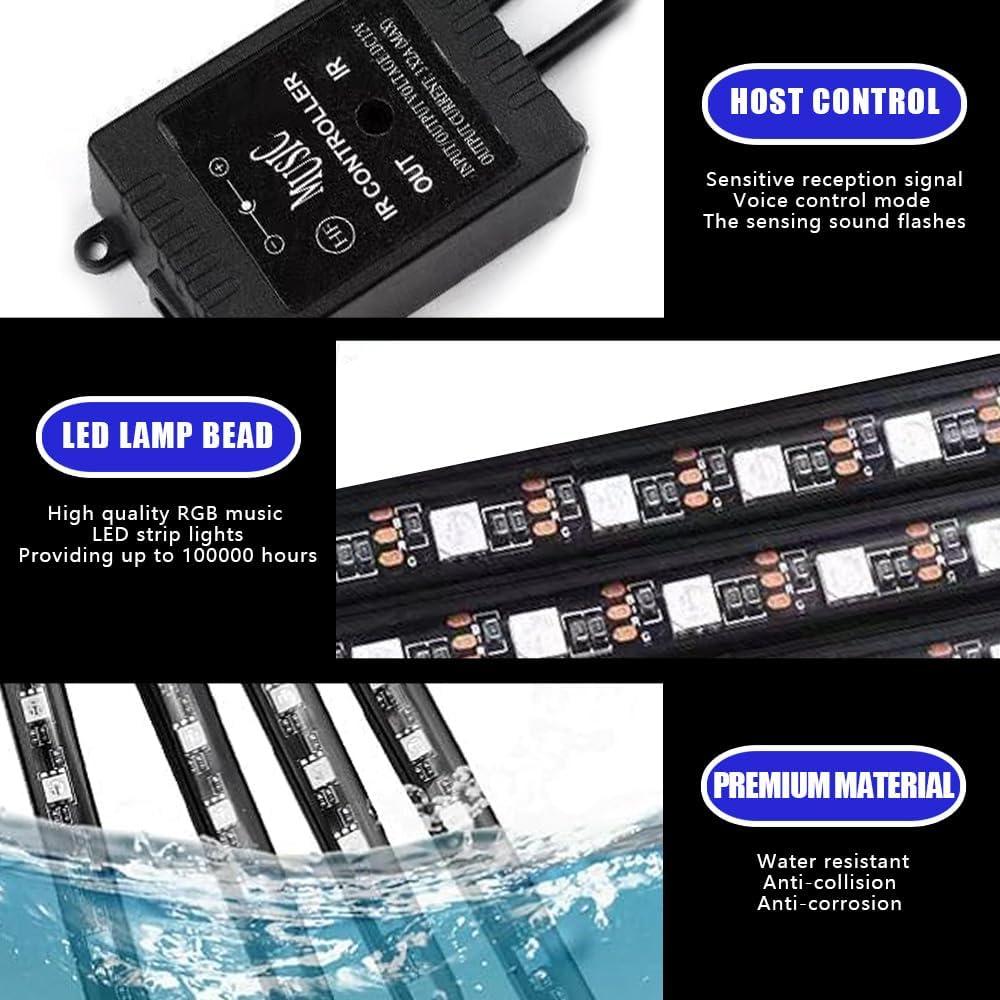 Luces LED de Interior para Auto Ongfuwu 48 LED RGB Control Remoto