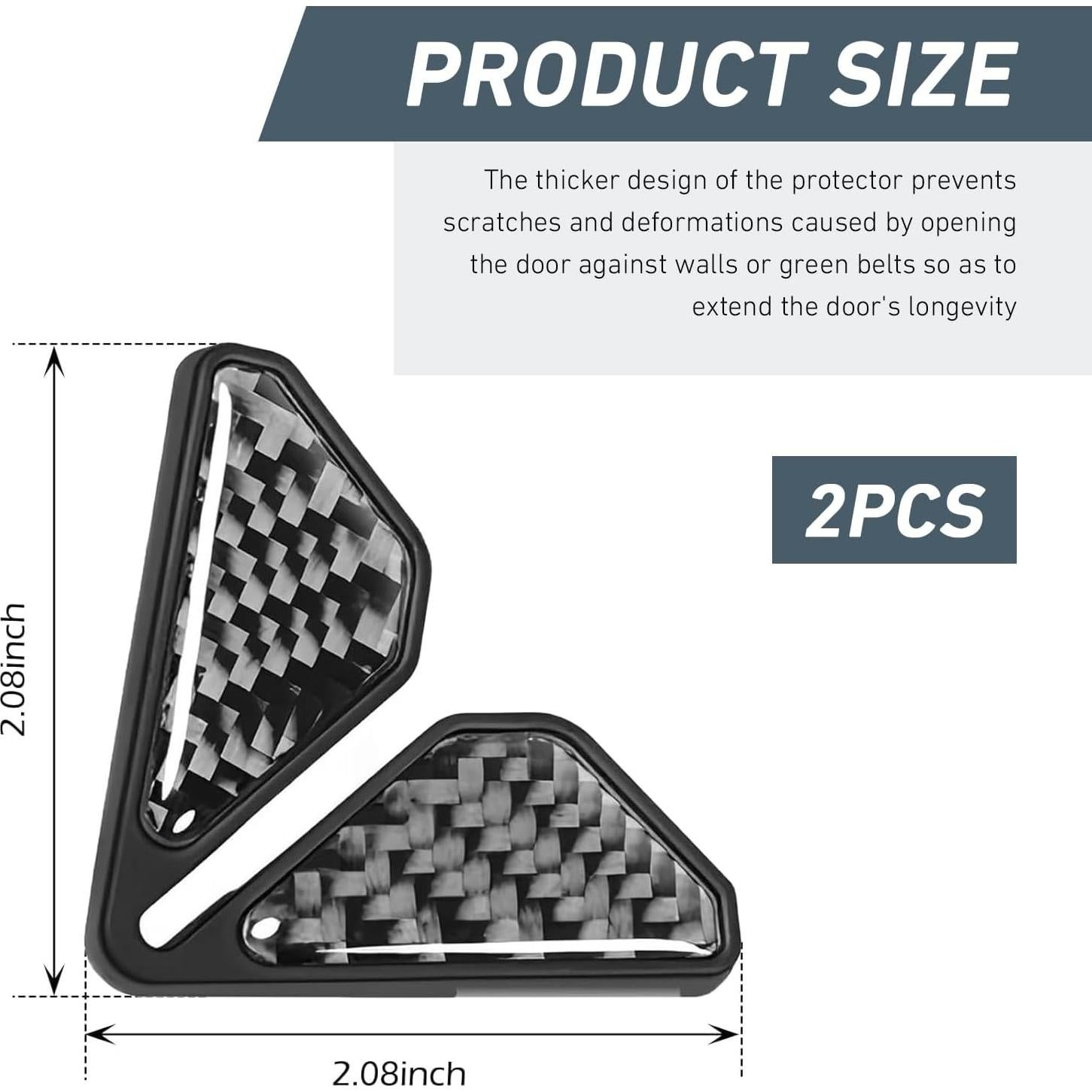 Protectores de Esquinas de Puertas de Coche Bawkars 5.3 cm 2 Pcs