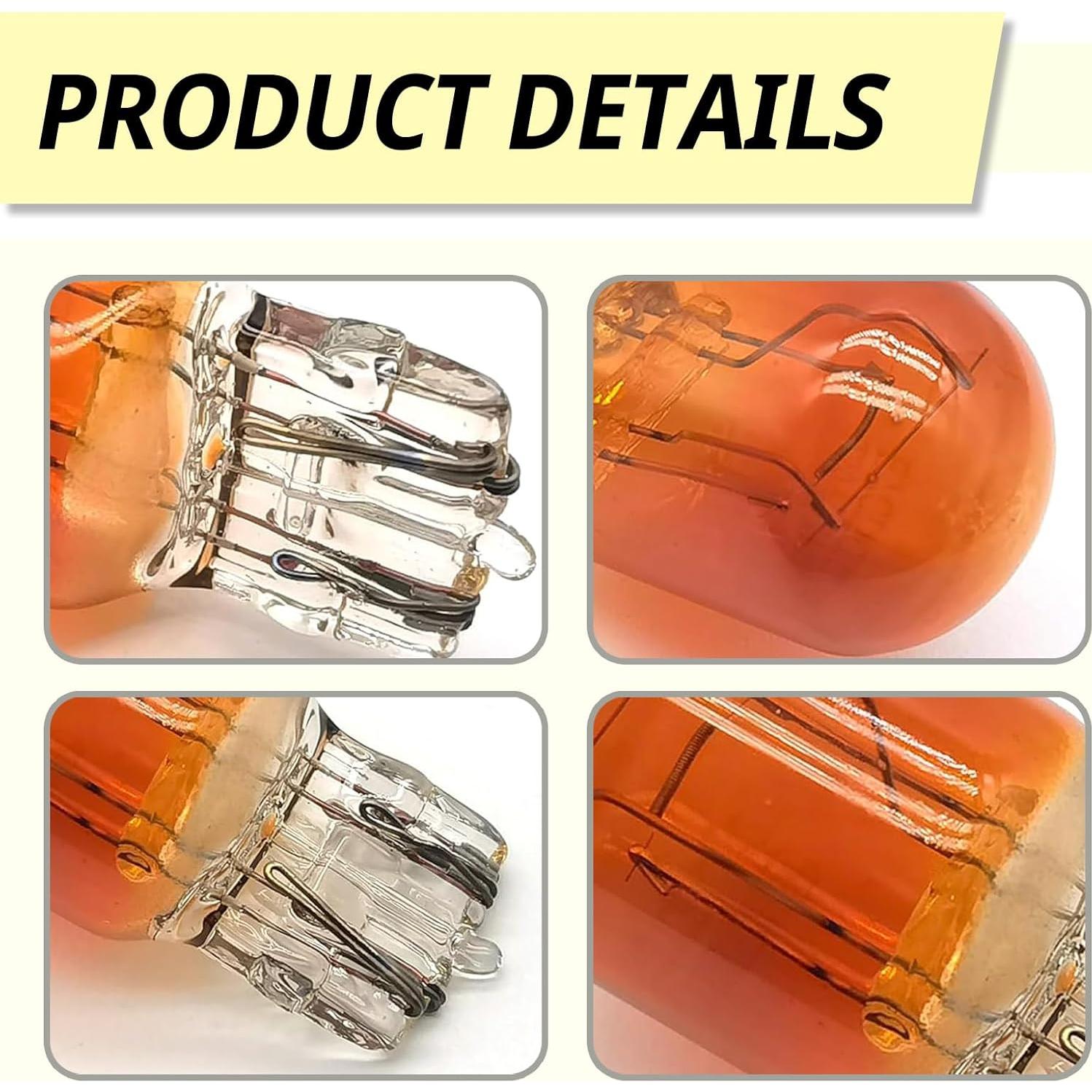 Paquete de 5 bombillas T20 Merdege 12V 21/5W Amarillo