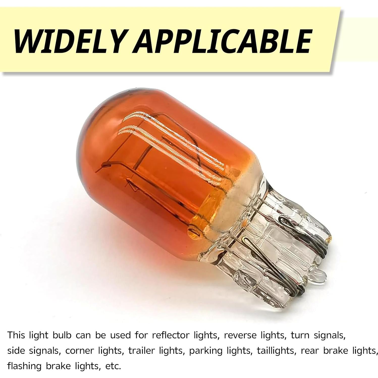 Paquete de 5 bombillas T20 Merdege 12V 21/5W Amarillo