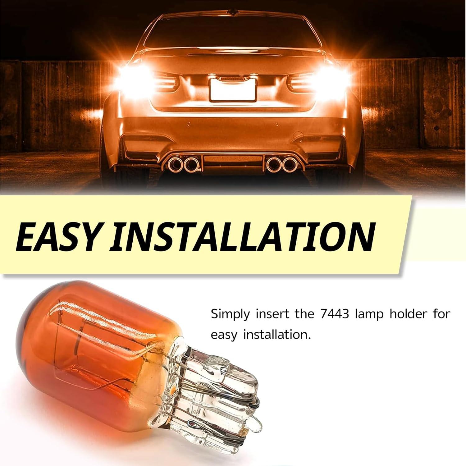 Paquete de 5 bombillas T20 Merdege 12V 21/5W Amarillo