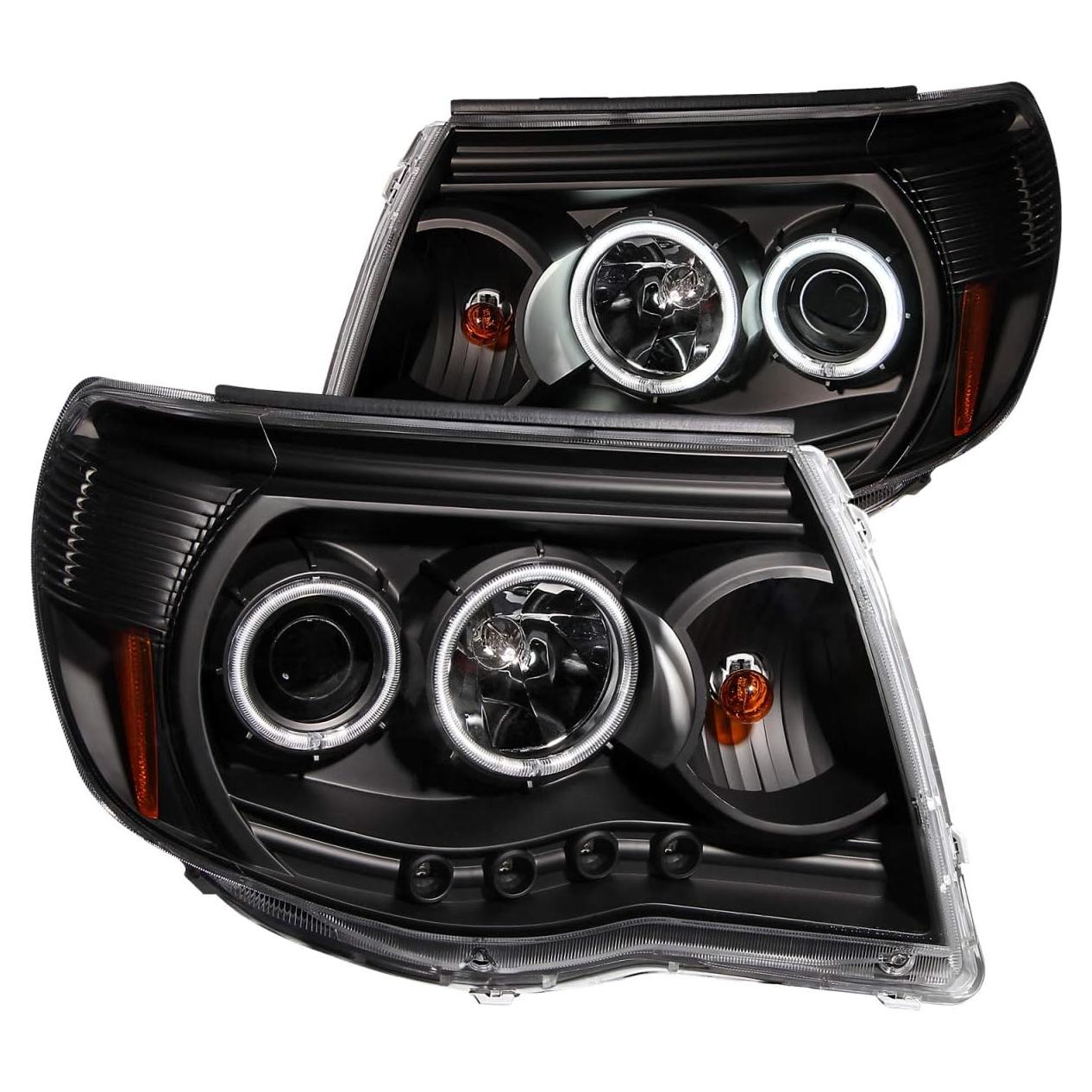 Faro Proyector Halo AnzoUSA 121282 Negro Claro para Toyota Tacoma