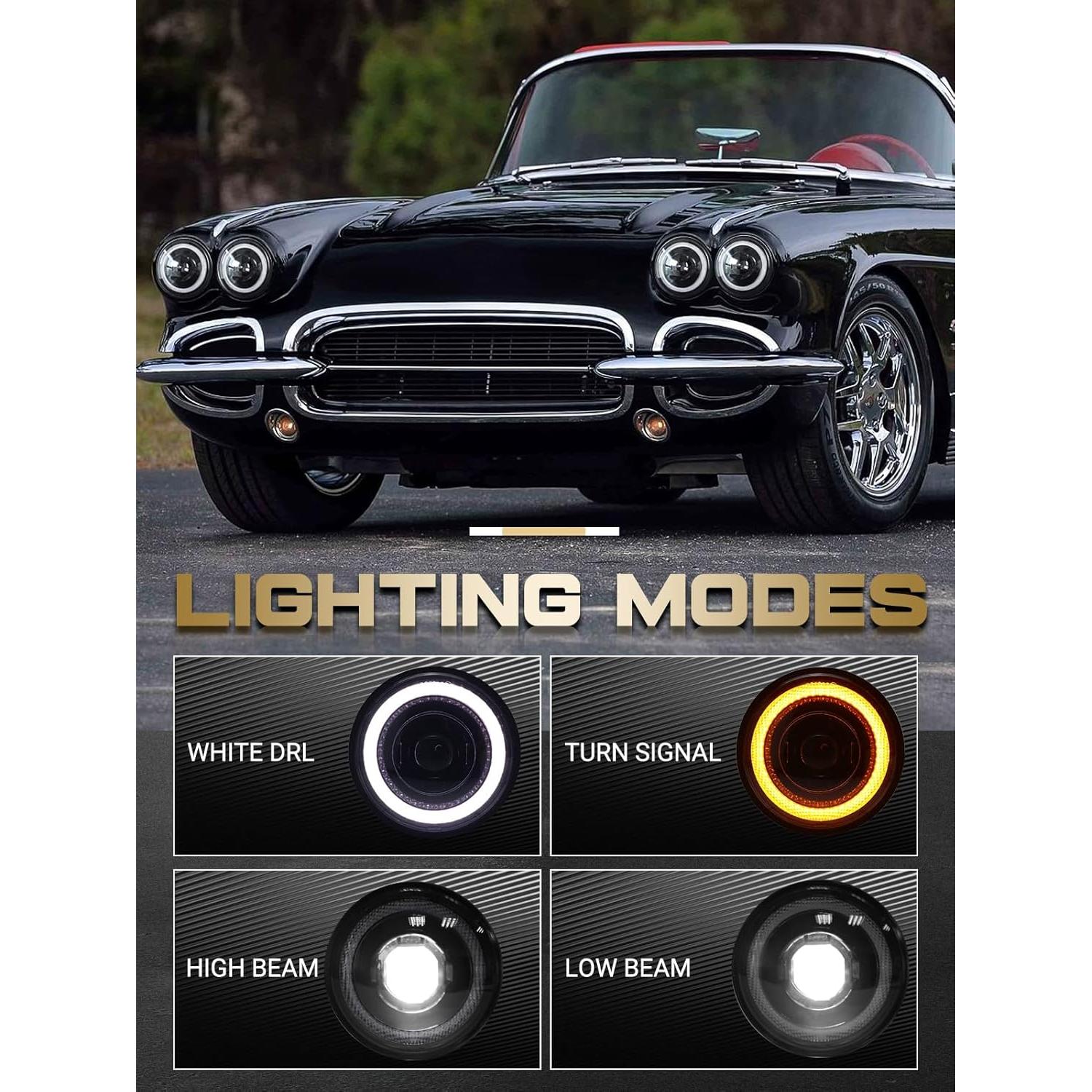 Faros LED 5.75" VI9000 Antideslumbrantes para Chevy