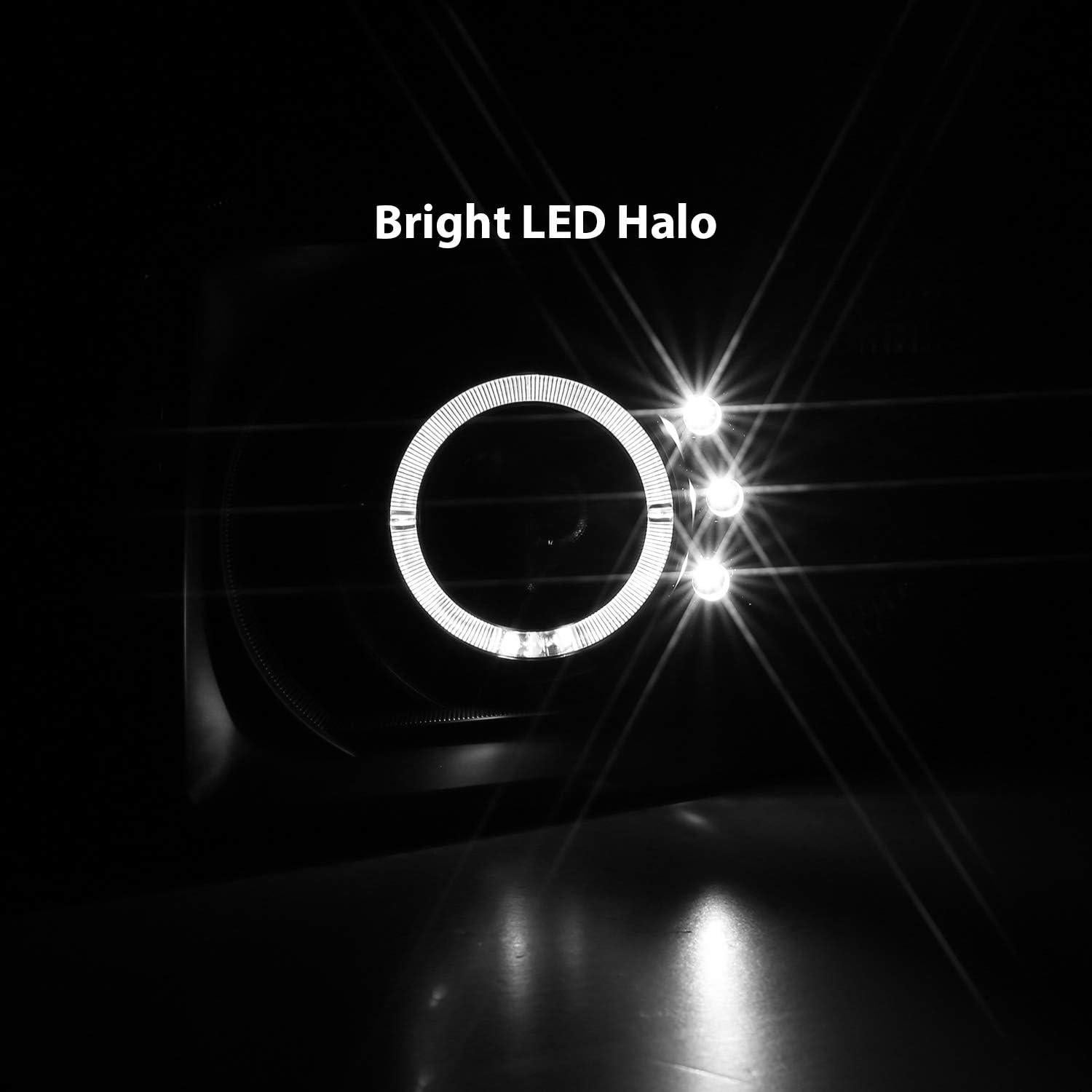 Faros Proyector AmeriLite Halo Negro para Honda Element 03-06