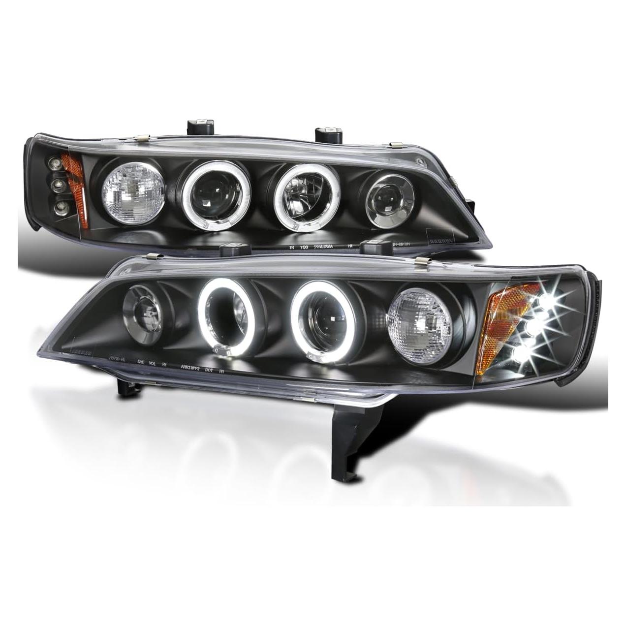 Faros Proyector LED Halo Negro Spec-D para Honda Accord 1994-1997