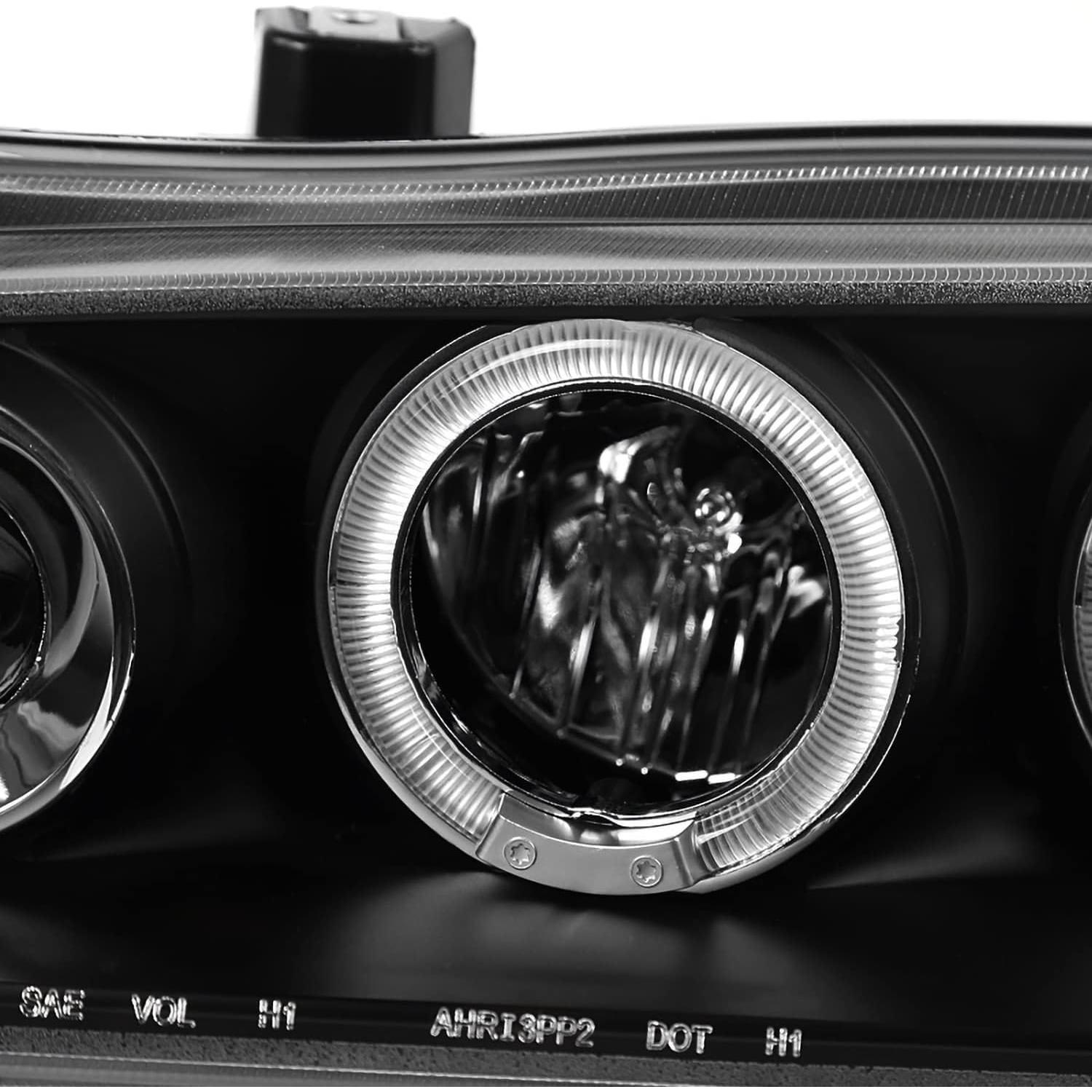 Faros Proyector LED Halo Negro Spec-D para Honda Accord 1994-1997