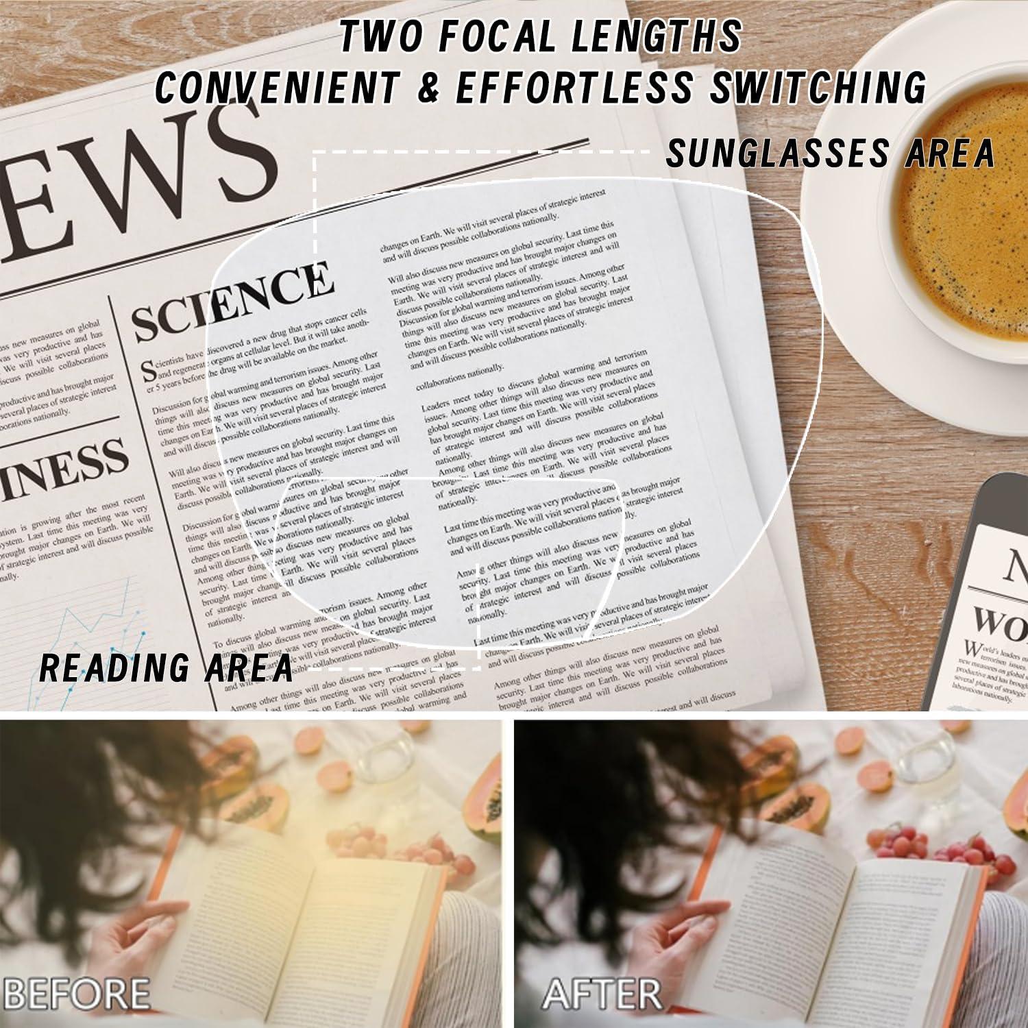 Gafas de sol bifocales Hubeye +1.0 Dioptrías UV400