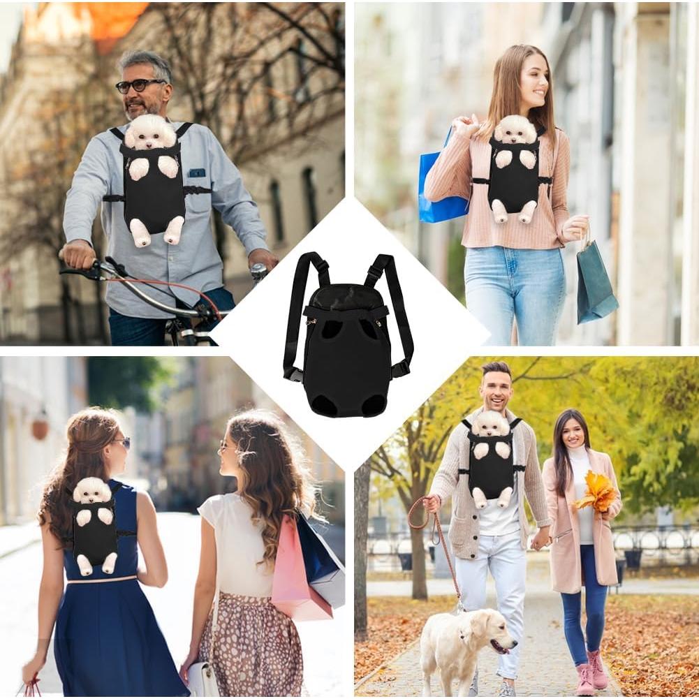 Mochila Transportadora para Perros FEimaX Pequeña Negra