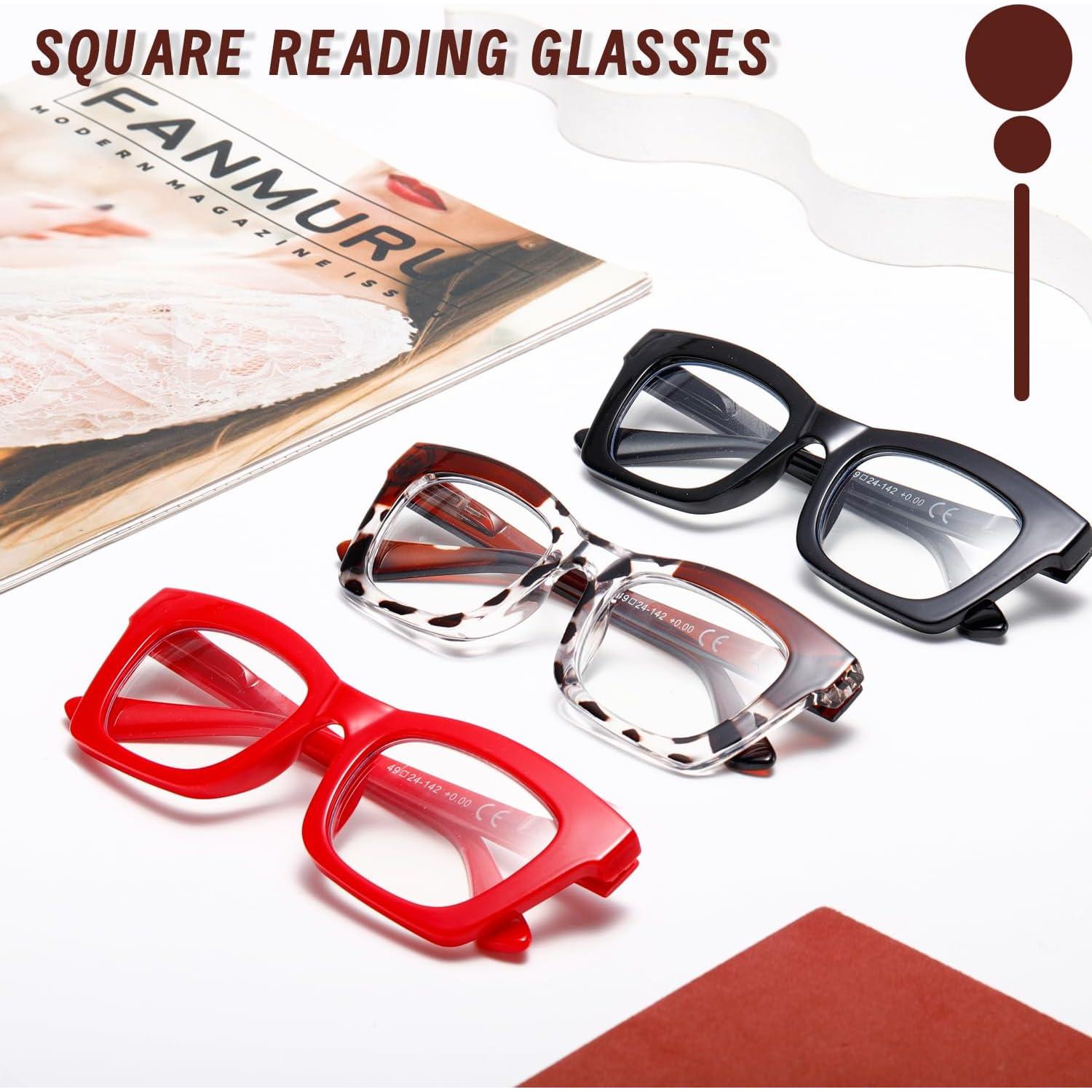 Gafas de Lectura Hubeye Estilo Oprah Bloqueo Luz Azul +1.25