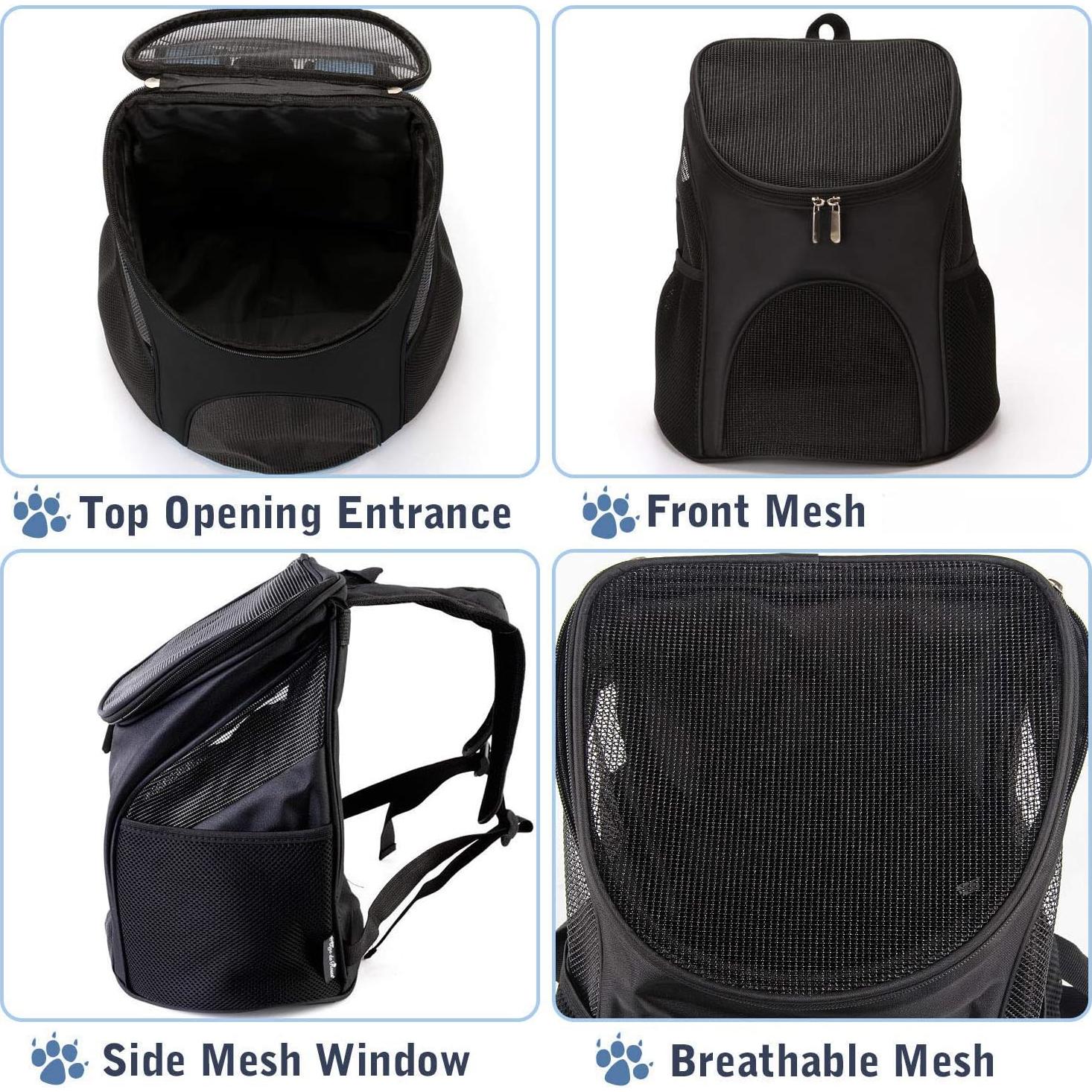 Mochila Transportadora para Perros YINGJEE Negra 32.77cm