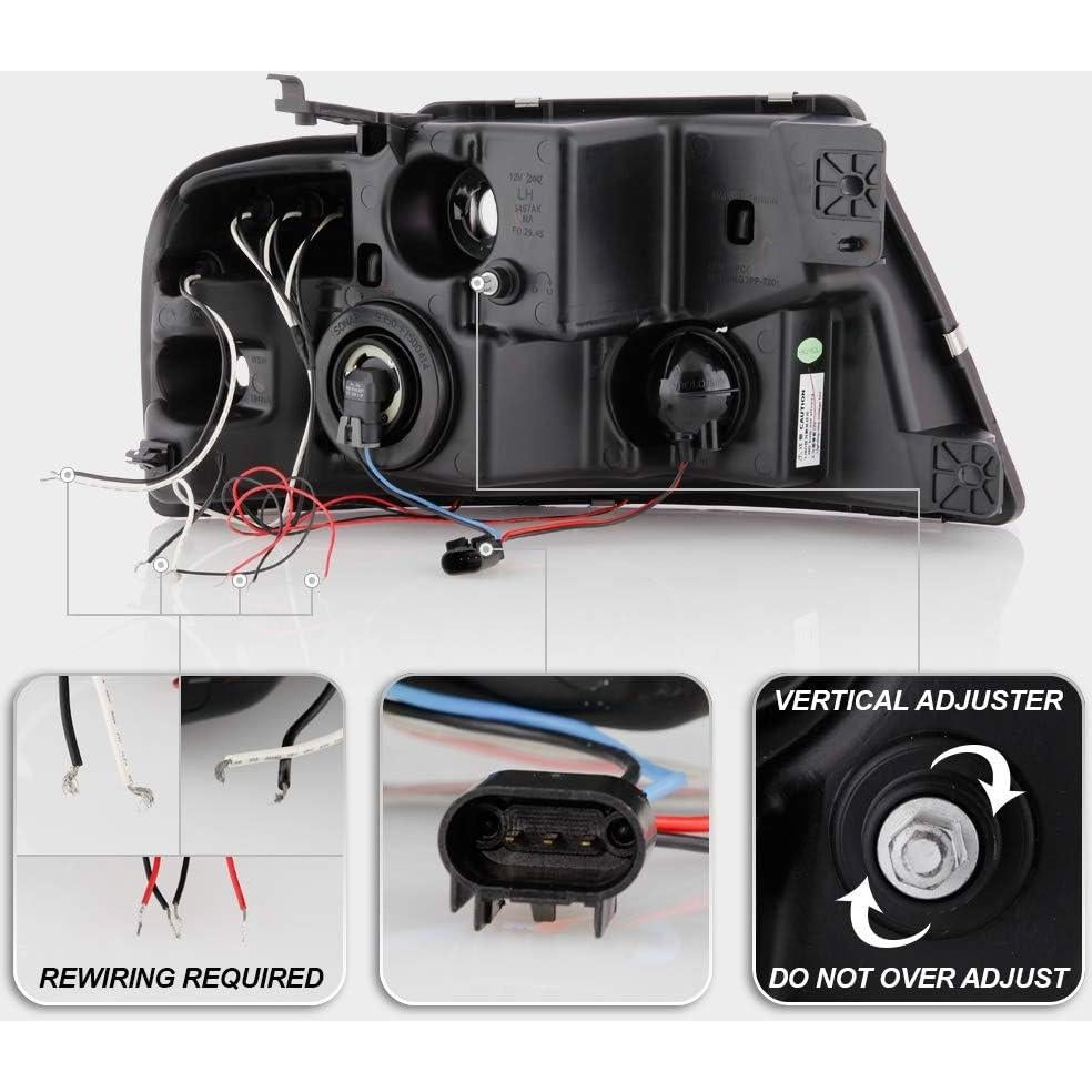 Faros Proyector ACANII para Ford F150 2004-2008 con LED Halo