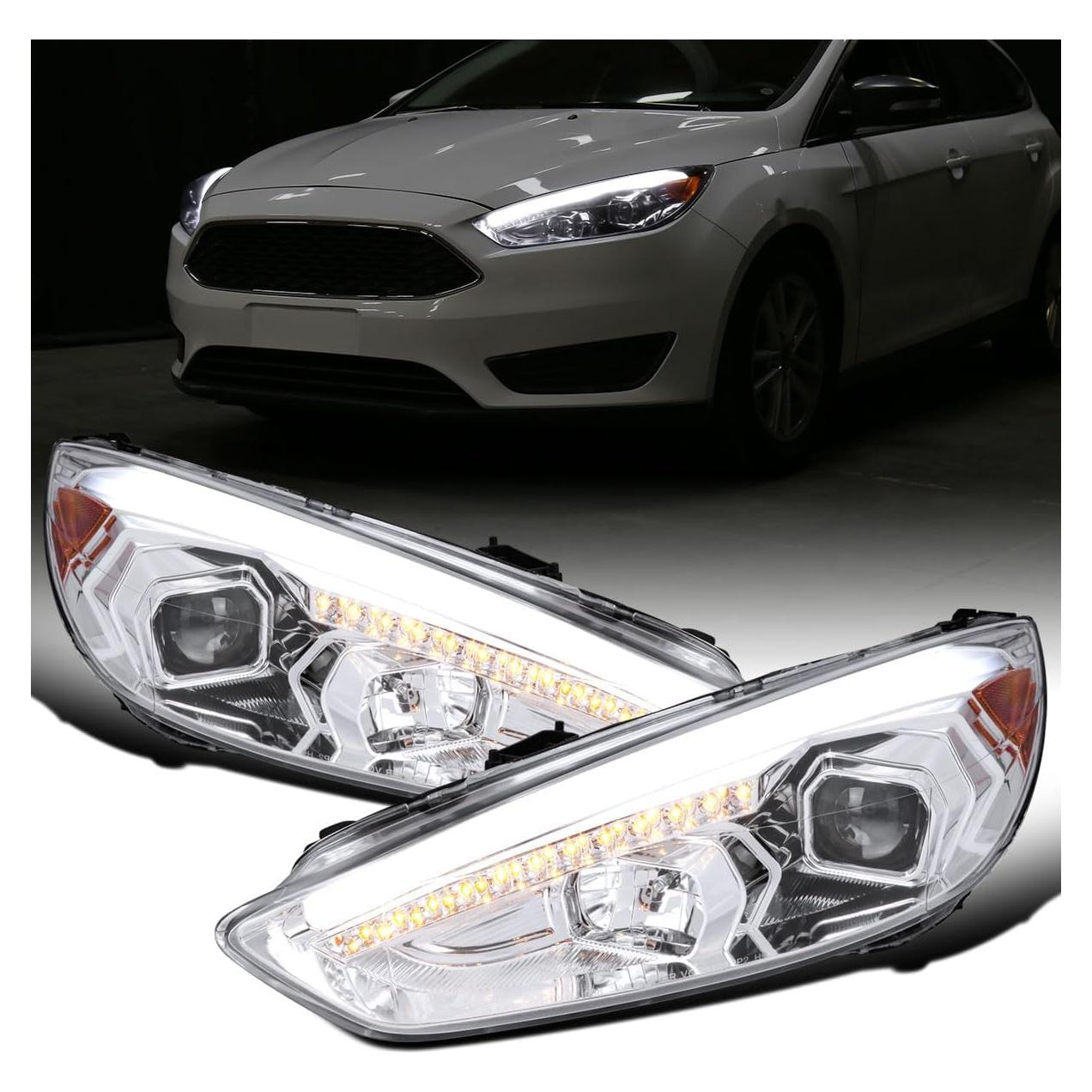 Faros Proyector LED Ronnin para Ford Focus 2015-2018 - Cromo