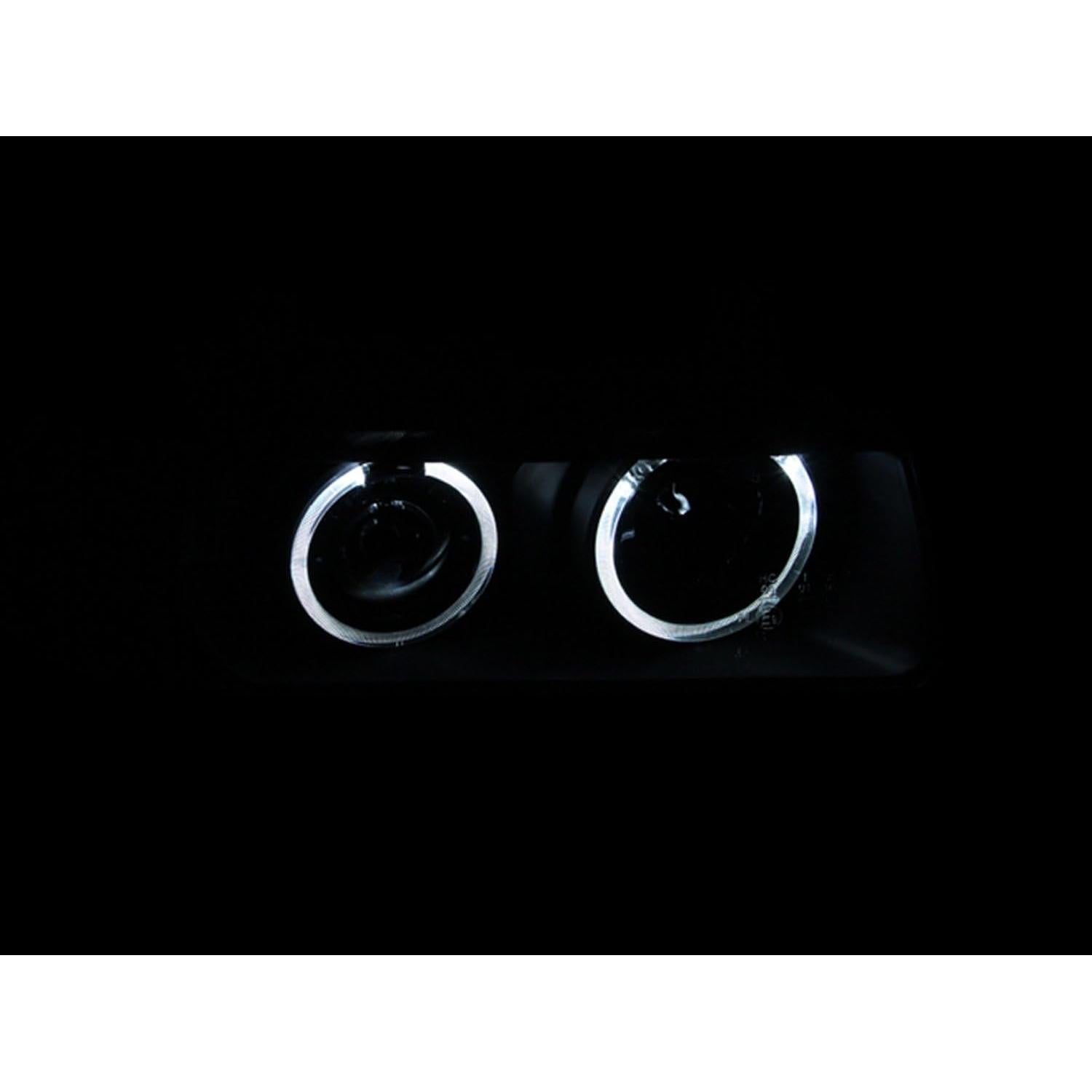 Faros Proyector Halo AnzoUSA 121325 para BMW E36 - Negro
