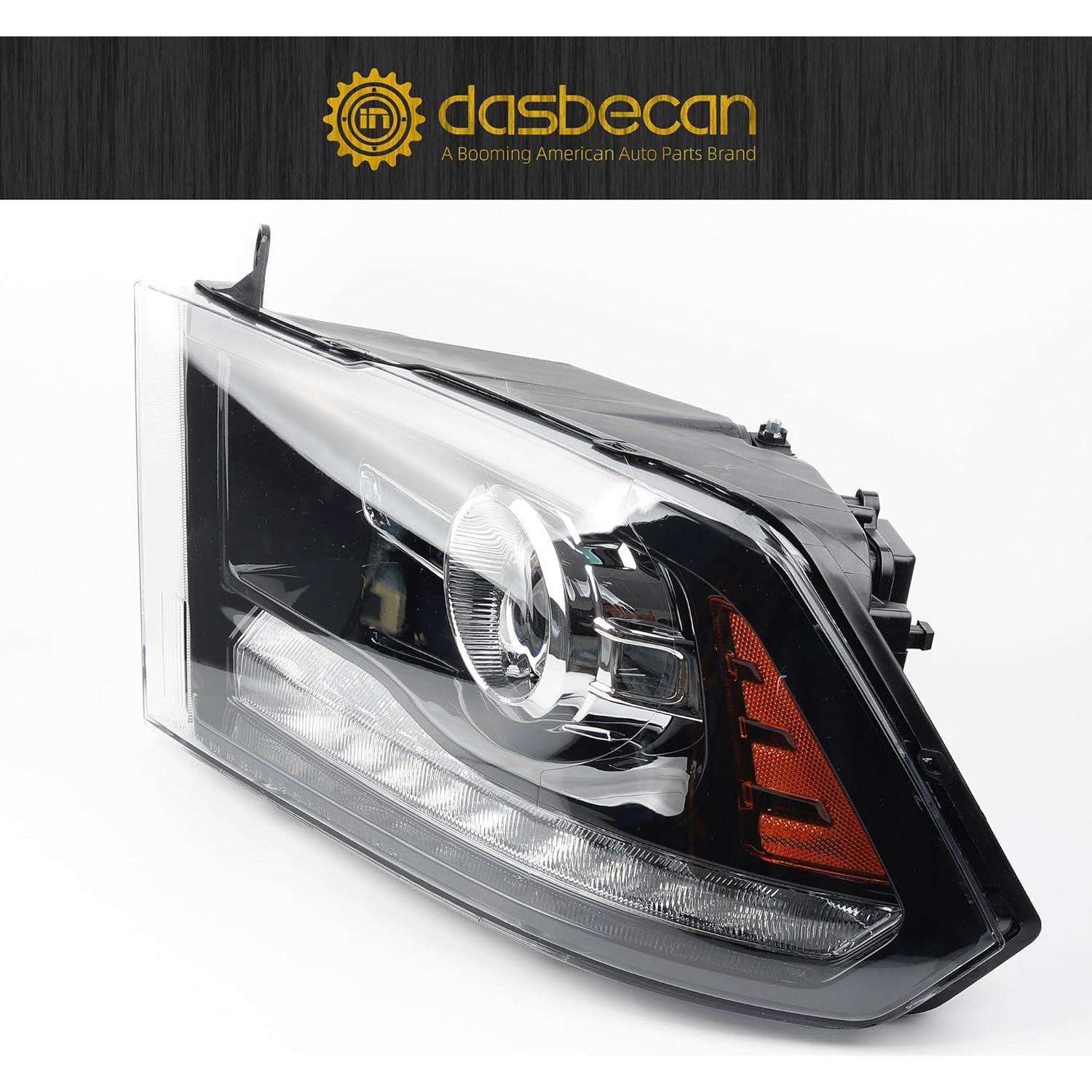 Faros Halógenos Dasbecan OE con LED DRL para Dodge Ram 2013-2018