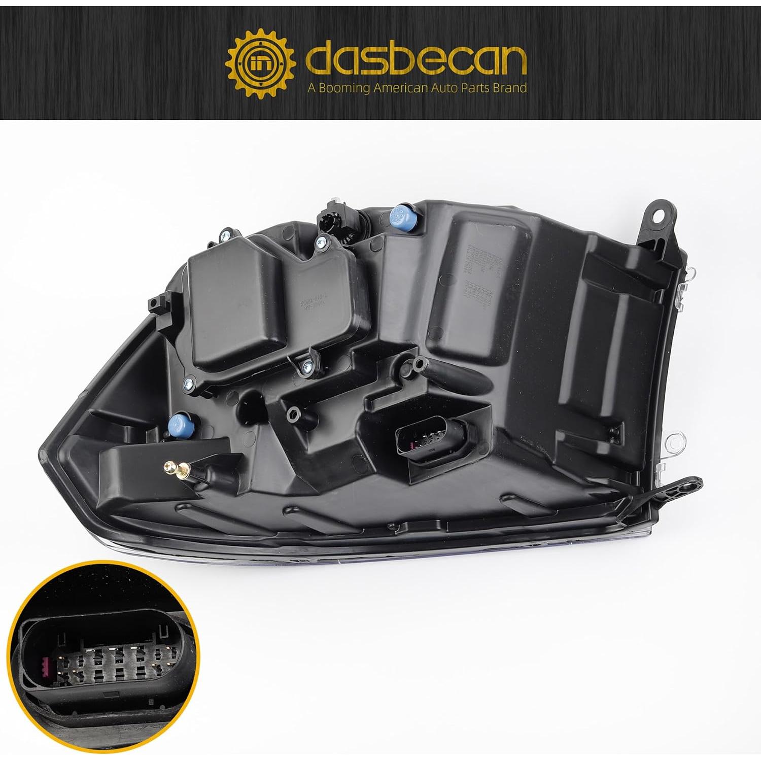 Faros Halógenos Dasbecan OE con LED DRL para Dodge Ram 2013-2018