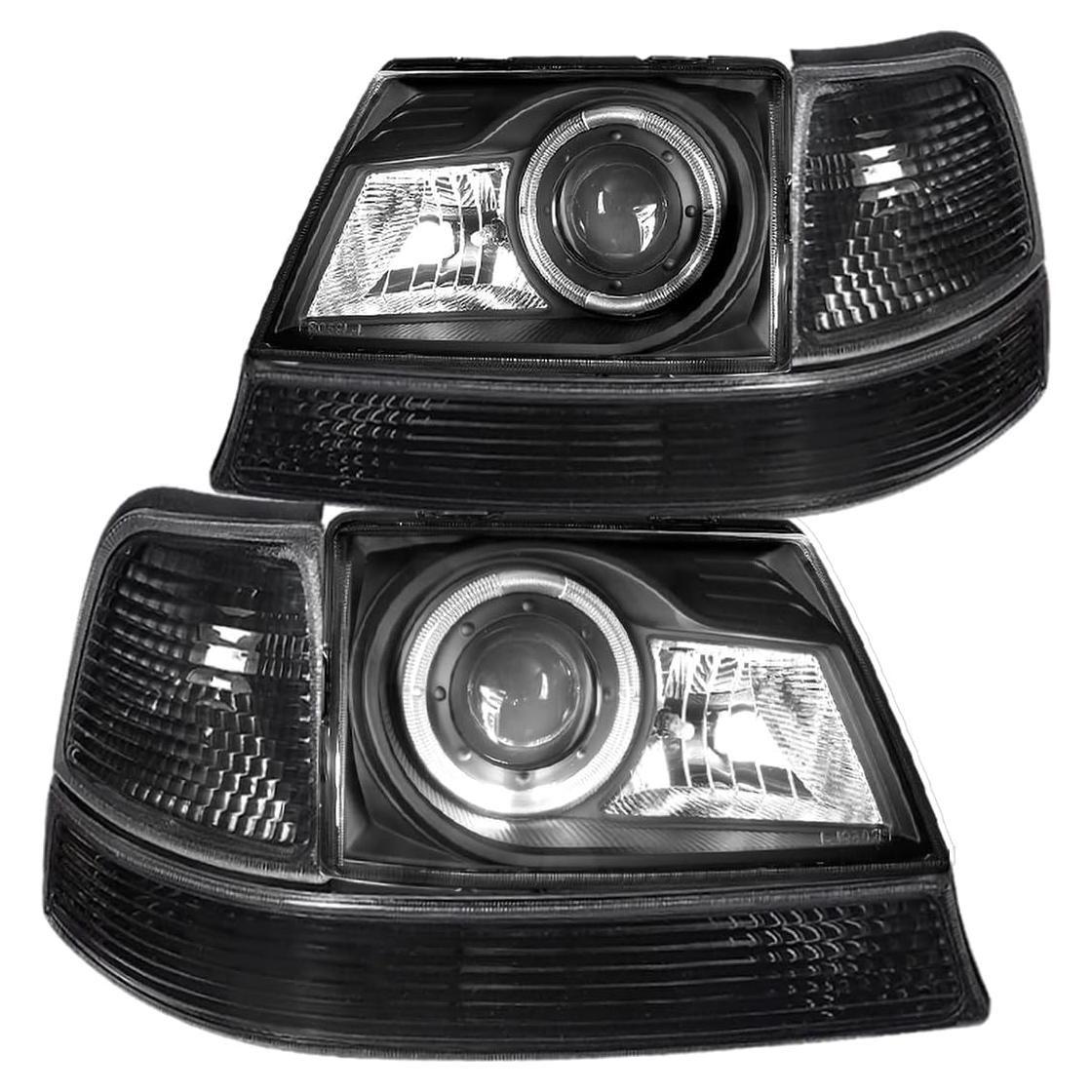 Faros Proyector Halo SPEC-D TUNING Negros para Ford Ranger 98-00