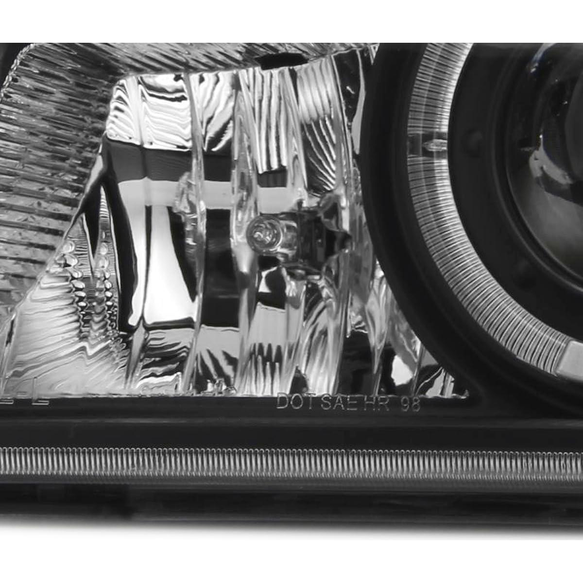 Faros Proyector Halo SPEC-D TUNING Negros para Ford Ranger 98-00