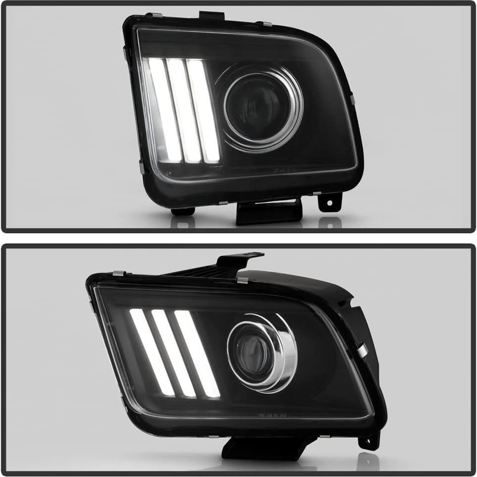 Faros Proyector LED ACANII para Ford Mustang 2005-2009 Negro