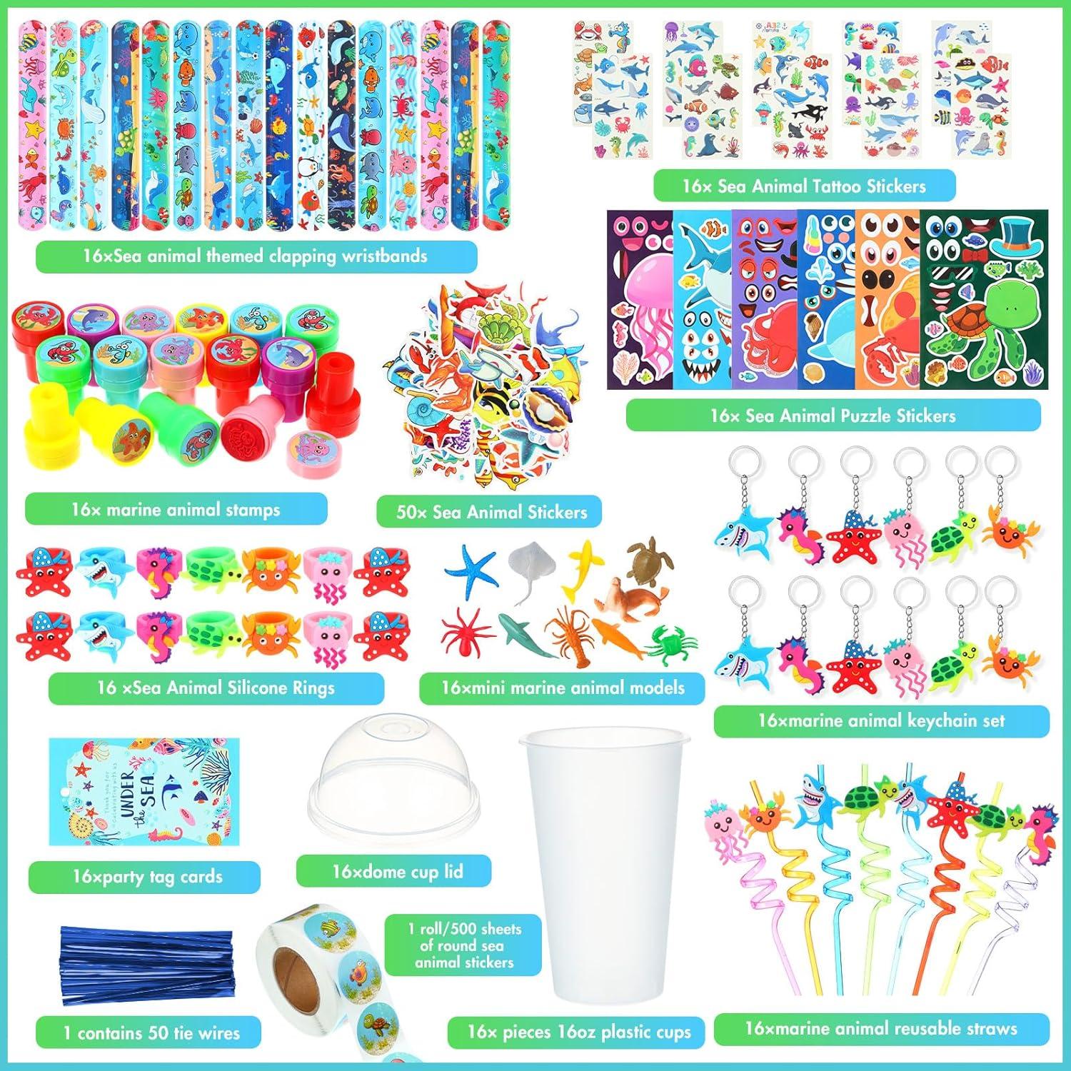 Conjunto de Regalos Oceánicos Poen 212 Piezas para Fiesta