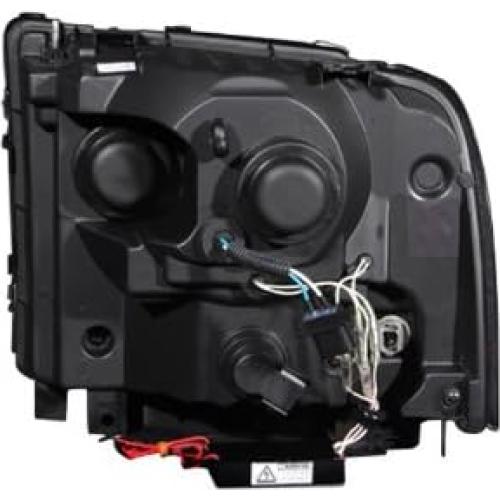 Faros Proyectores ANZO USA 111117 para Ford Negros con Halos