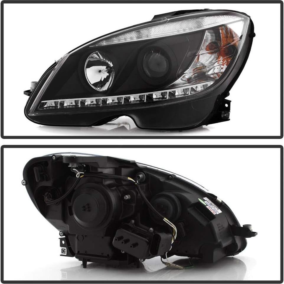 Faro Proyector LED Negro ACANII para Mercedes Benz W204 2008-2011