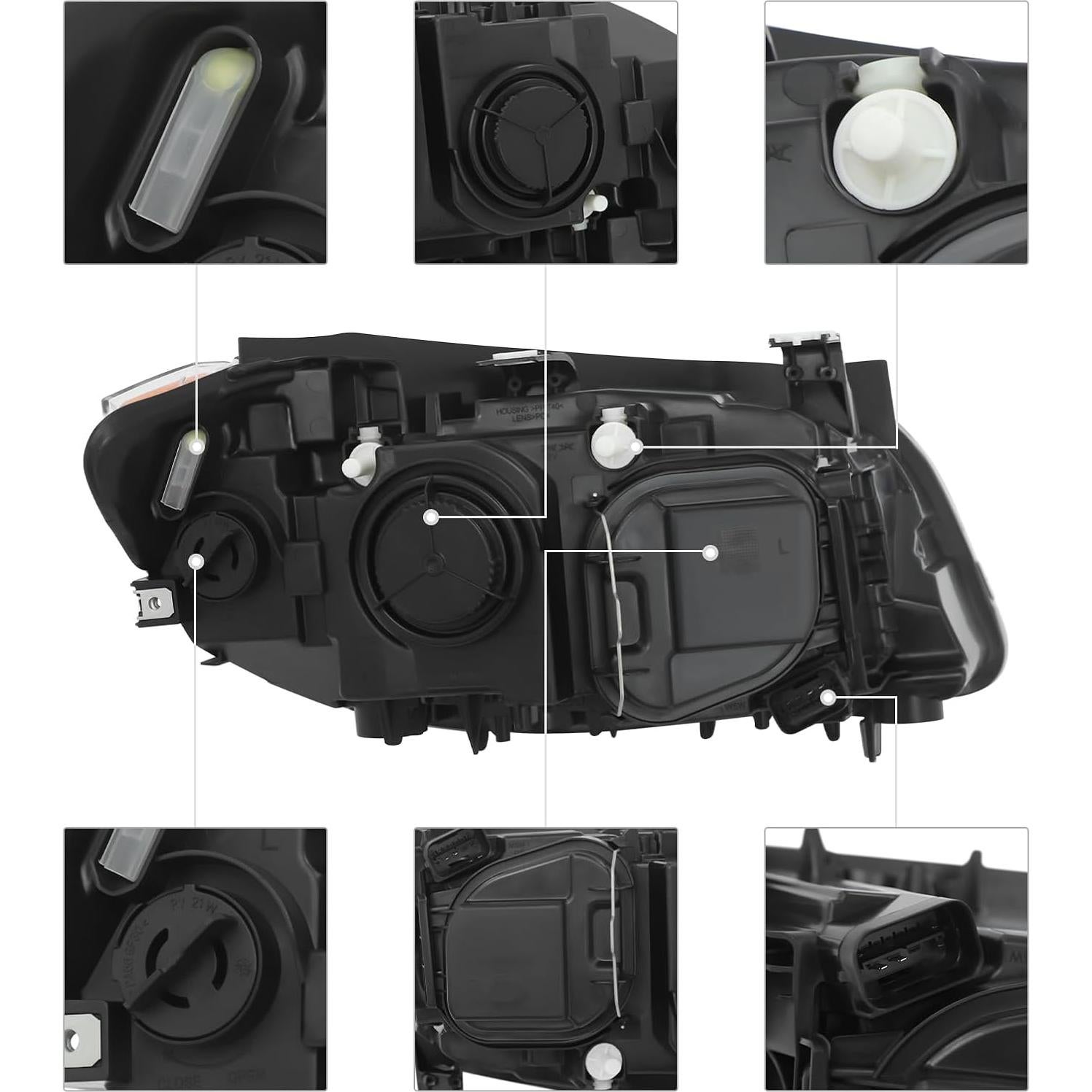 Faros Halógenos Frontales BMW X1 2013-2015 Lado Izquierdo