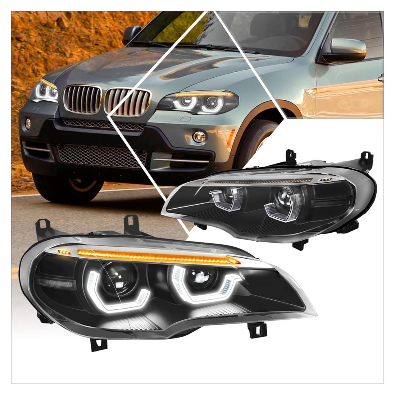 Faros Proyector HID U-Halo LED Secuencial PM PERFORMOTOR BMW X5 07-10
