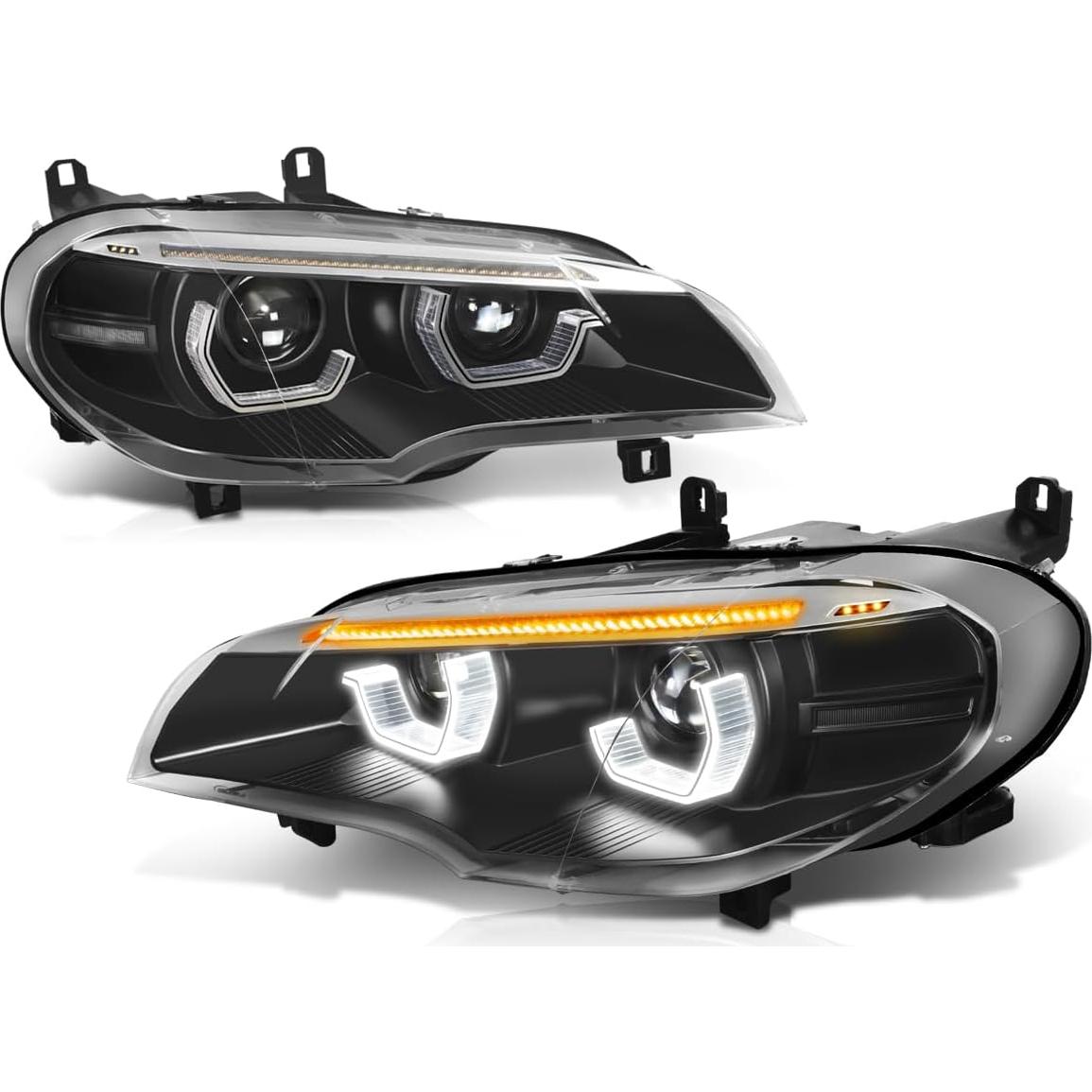Faros Proyector HID U-Halo LED Secuencial PM PERFORMOTOR BMW X5 07-10