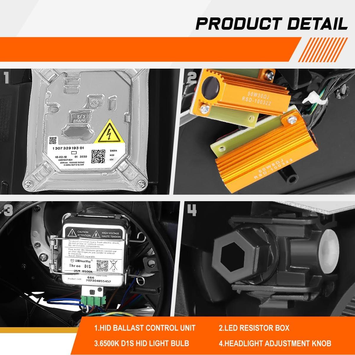 Faros Proyector HID U-Halo LED Secuencial PM PERFORMOTOR BMW X5 07-10